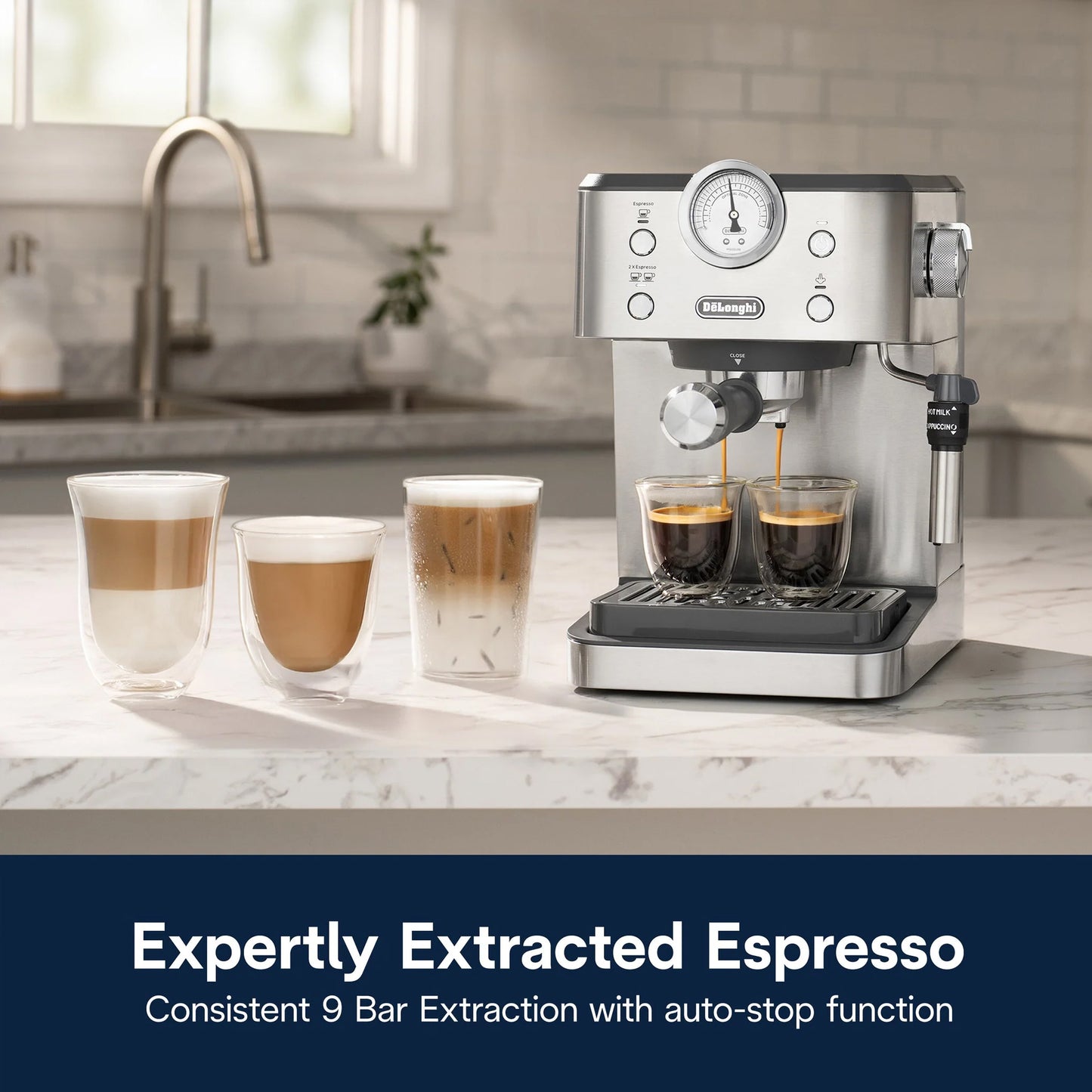 Delonghi Linea Classic Espresso Machine Silver