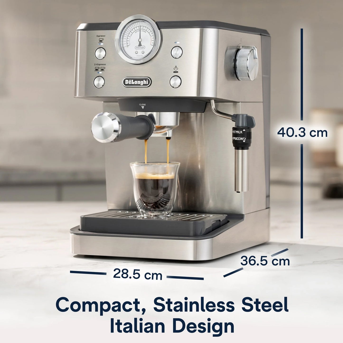 Delonghi Linea Classic Espresso Machine Silver