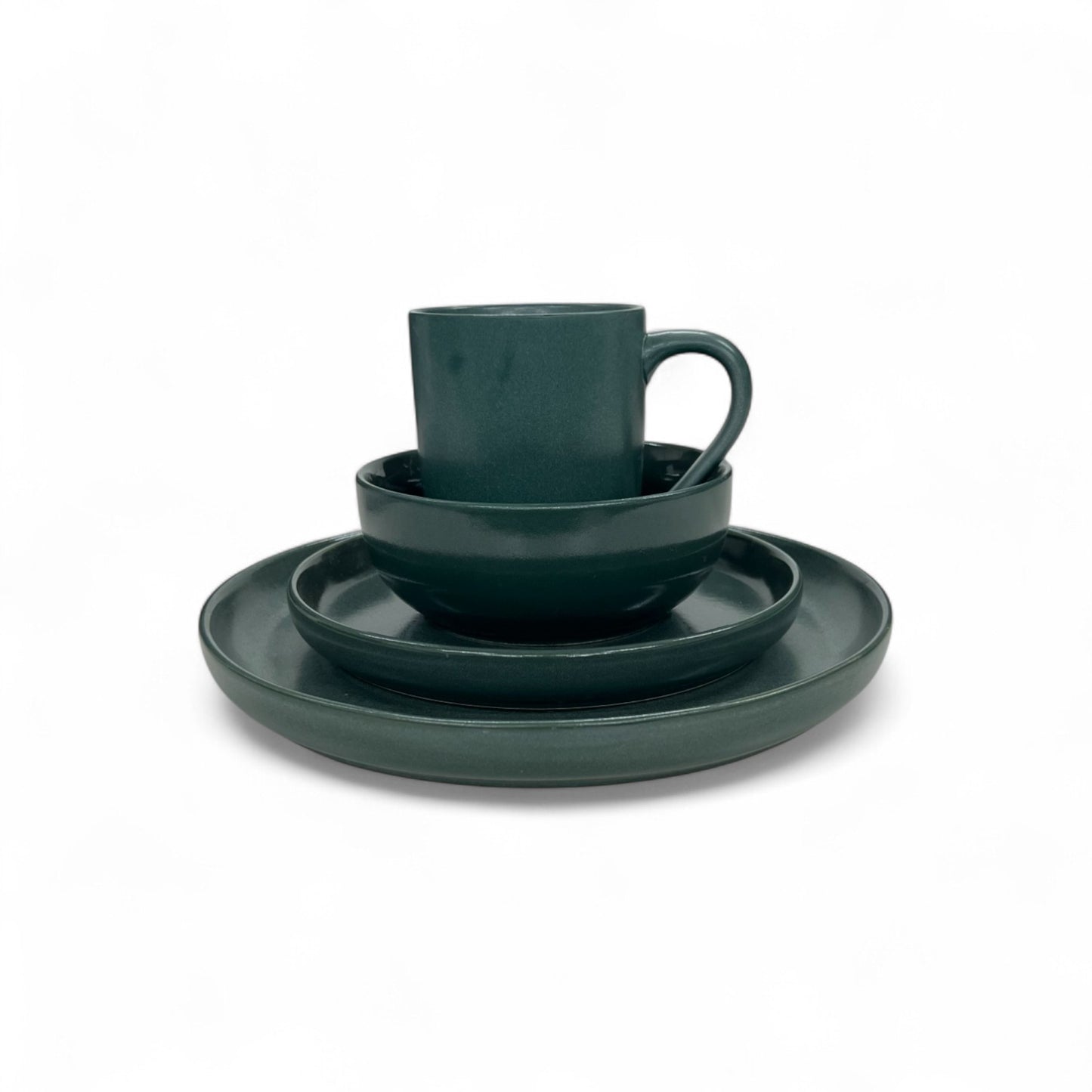 Kitchen Life 16 Piece Dinner Set Dark Green