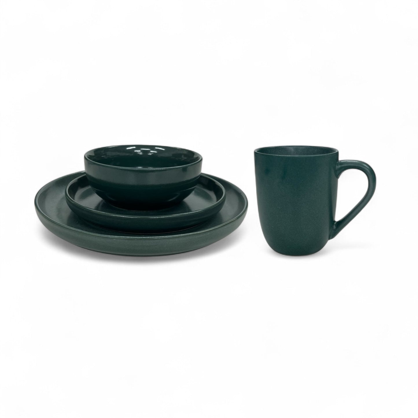 Kitchen Life 16 Piece Dinner Set Dark Green