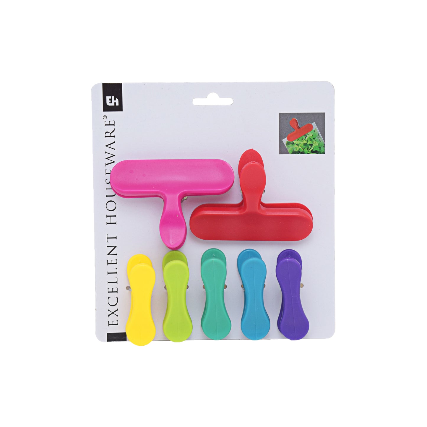 Excellent Houseware 7 Piece Bag Clips Assorted