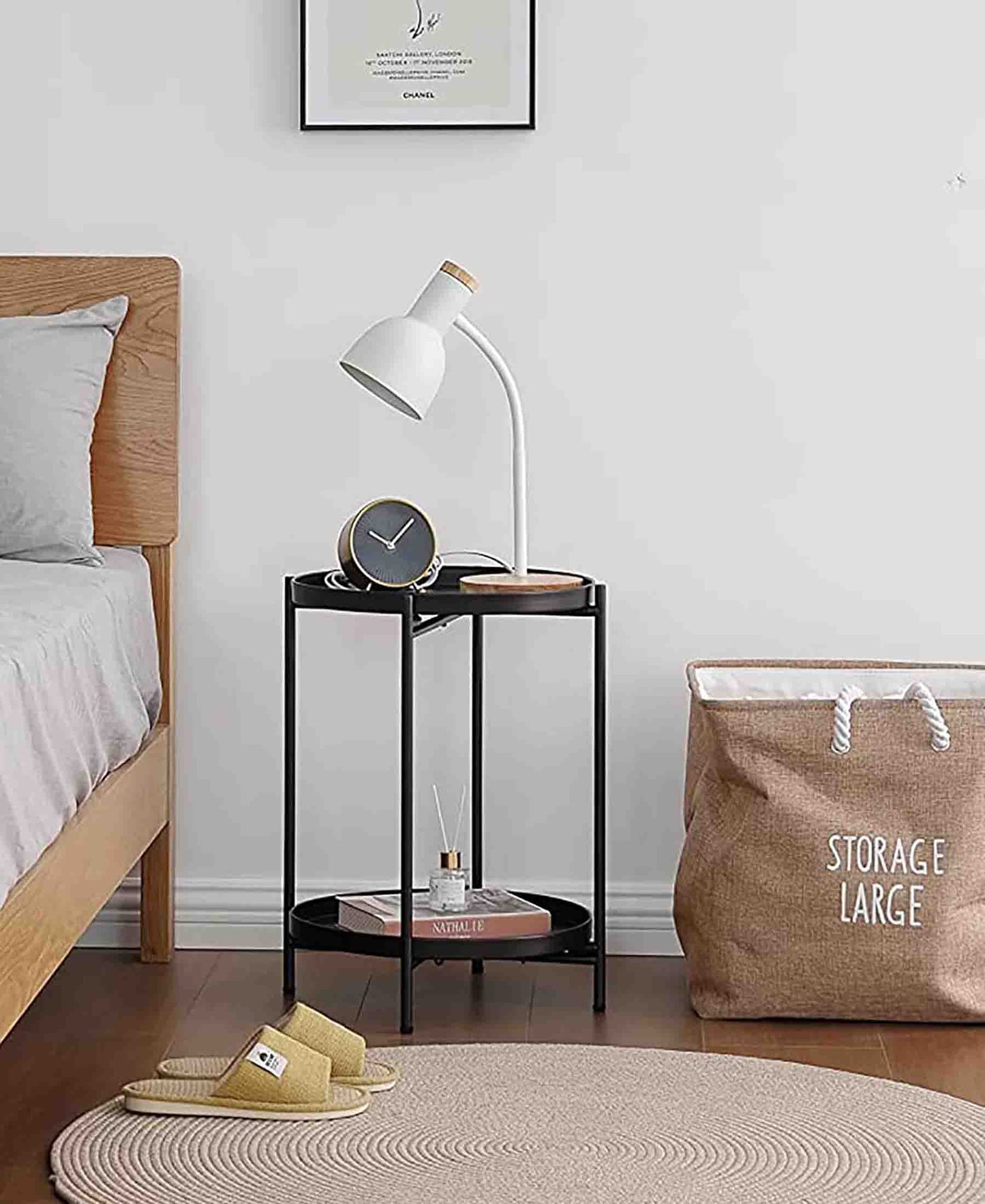 Exotic Designs Metal Side Table - Black