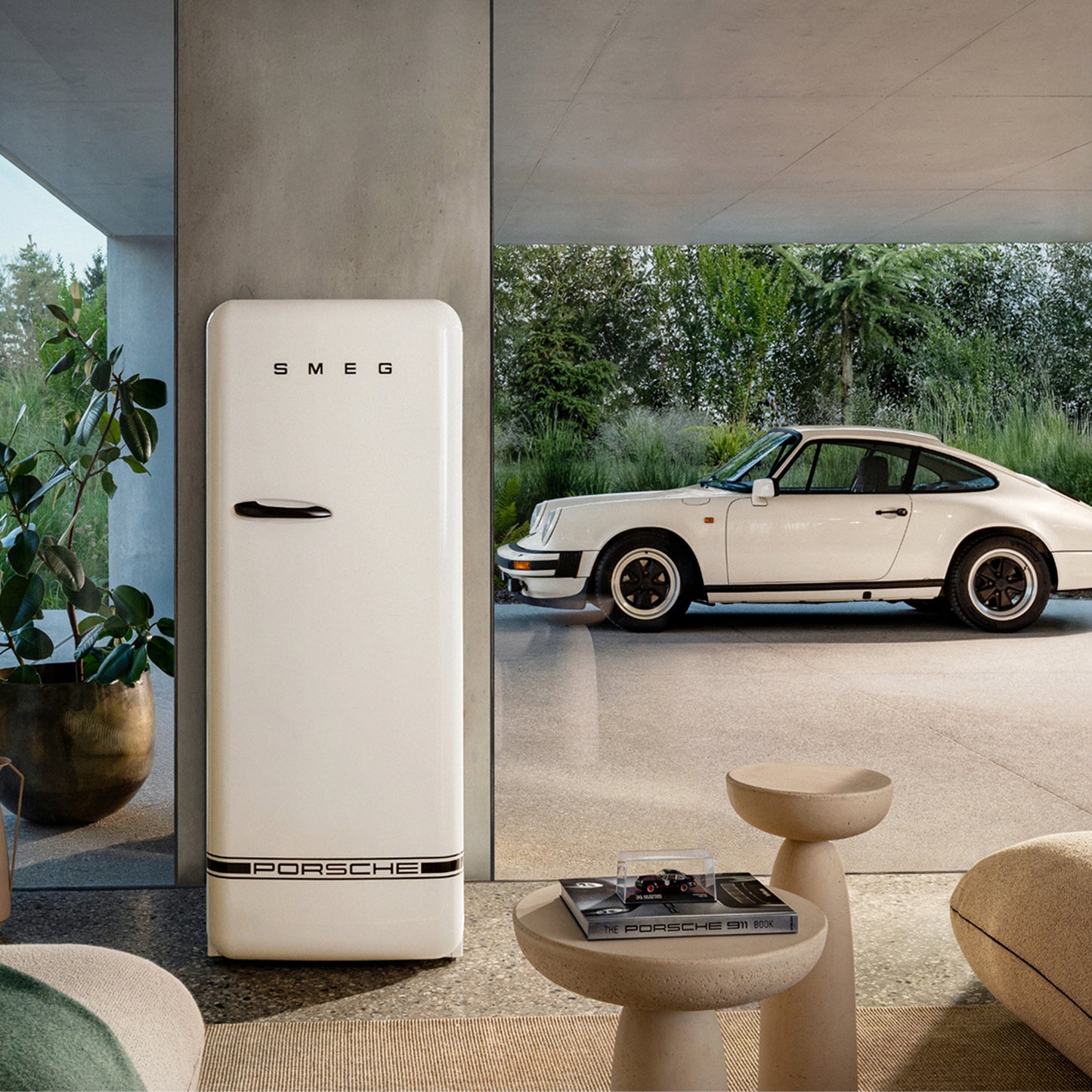 Smeg x Porsche FAB 28 Fridge Carrara White