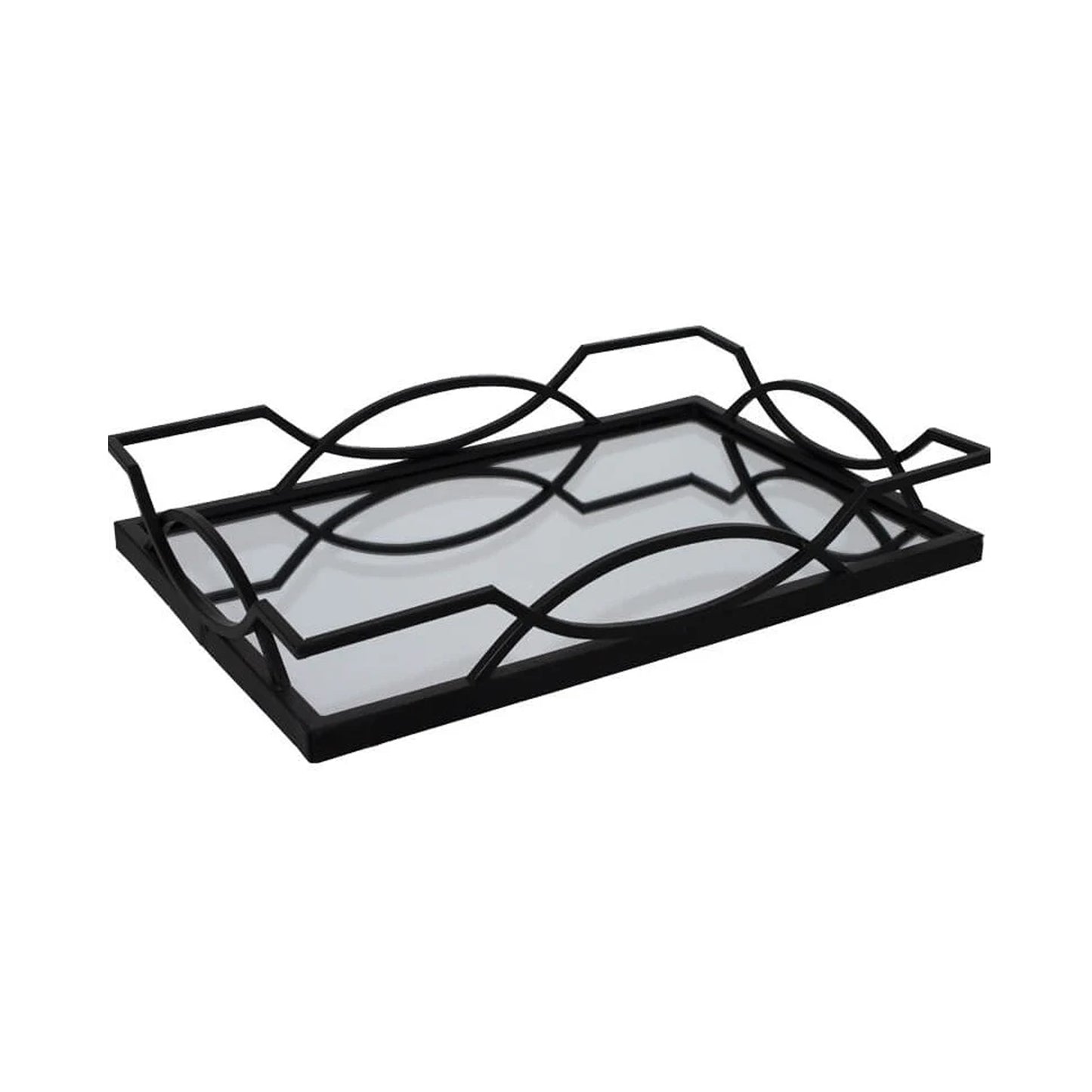 Urban Decor 53cm Metro Rectangular Tray Black