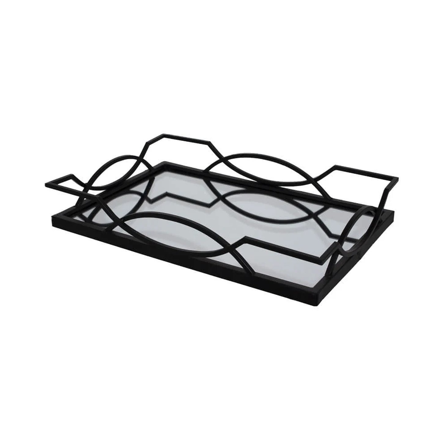 Urban Decor 53cm Metro Rectangular Tray Black