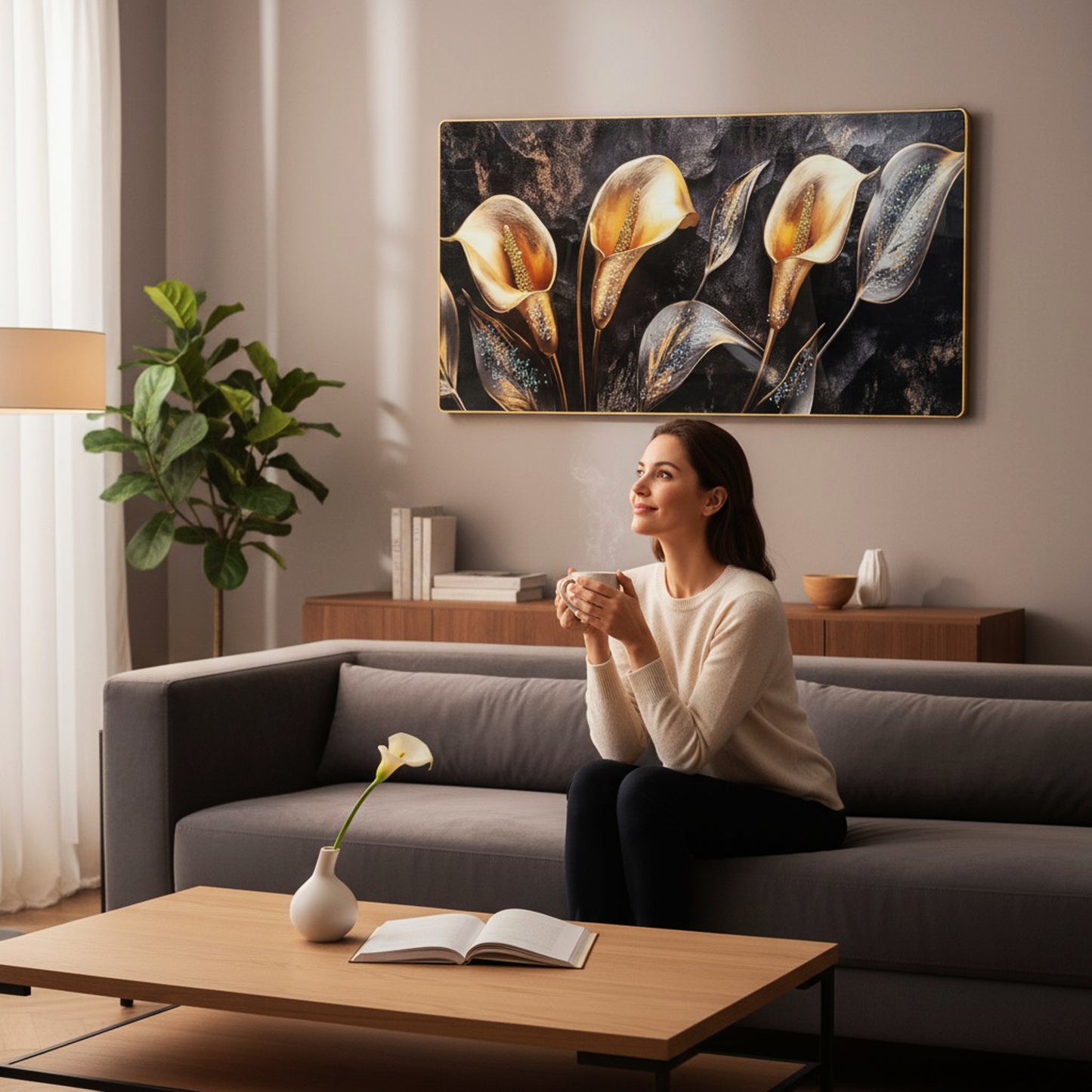 Diamond Flower Painting Multicoloured