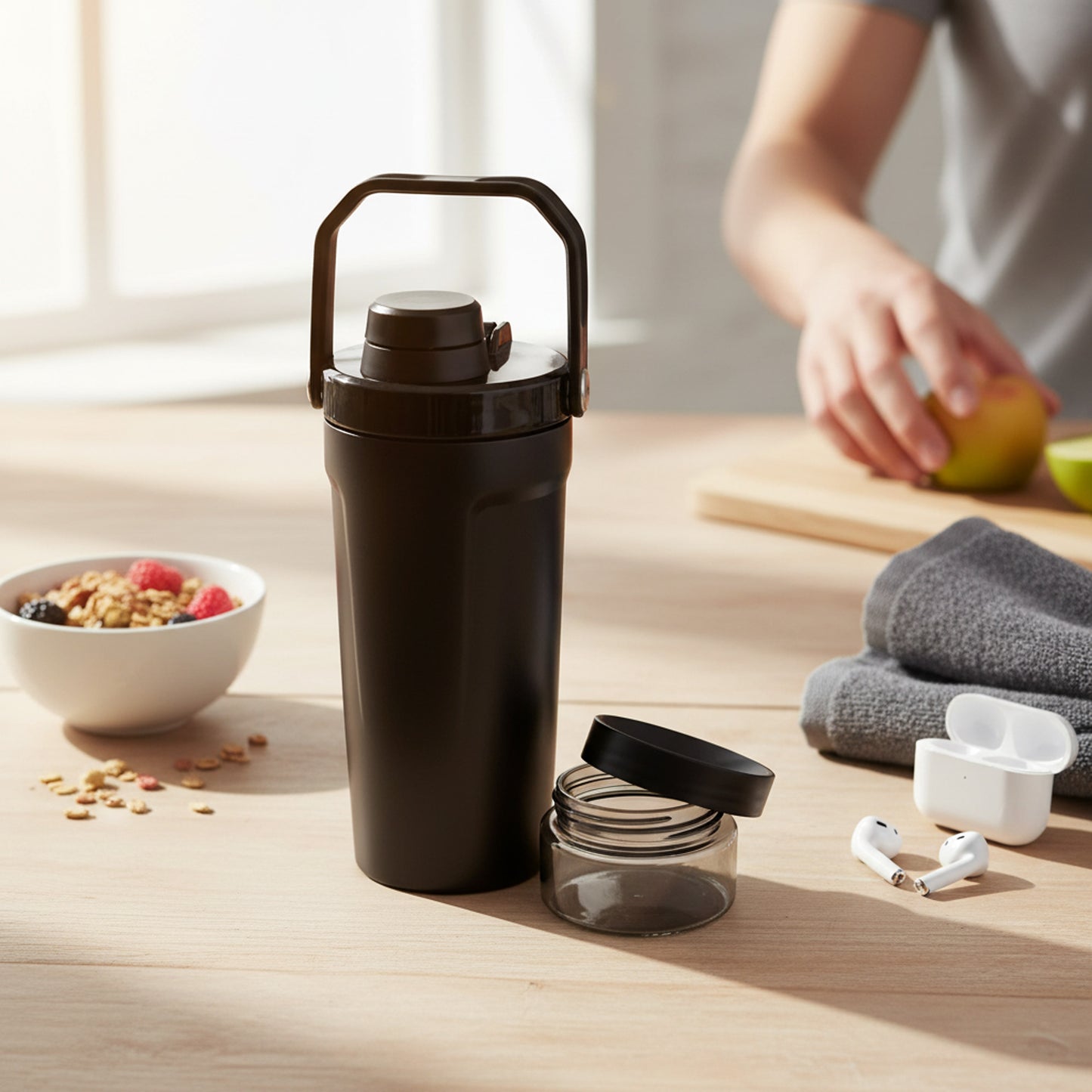 710ml Vacuum Insulated Flask Black