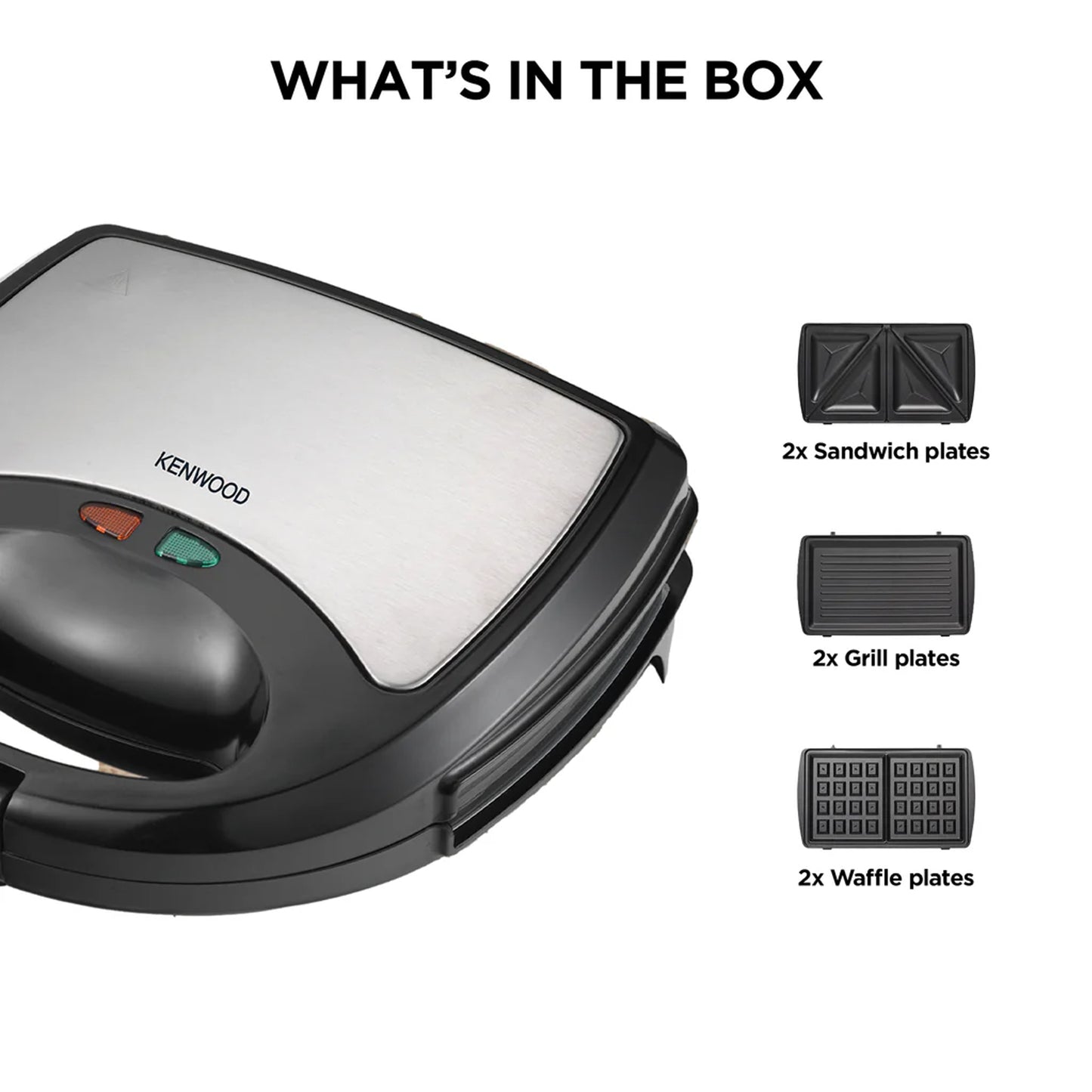 Kenwood Accent 3 In 1 Sandwich Maker - Black