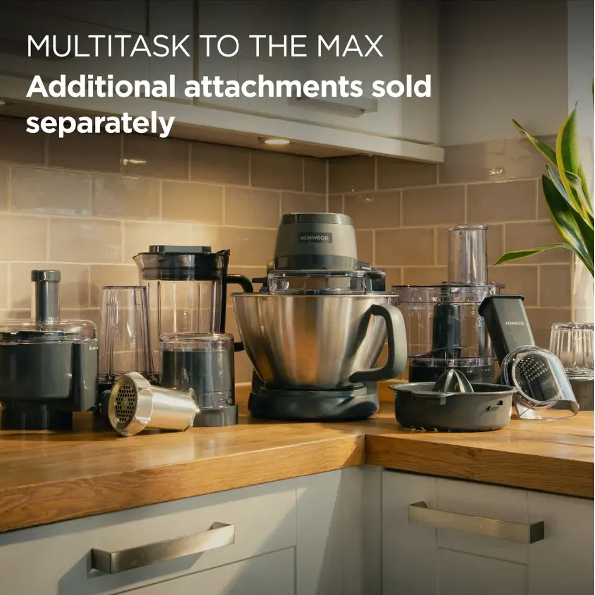 Kenwood Multi Tasker 4.3Lt Stand Mixer With Full Accessories Grey