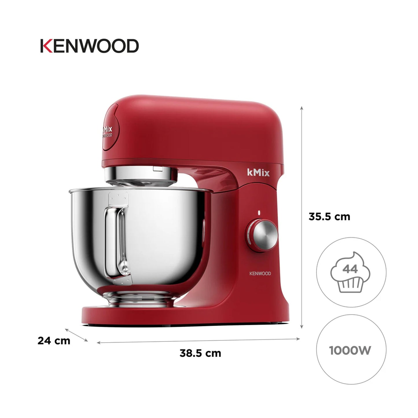 Kenwood Kmix Stand Mixer Matt Red