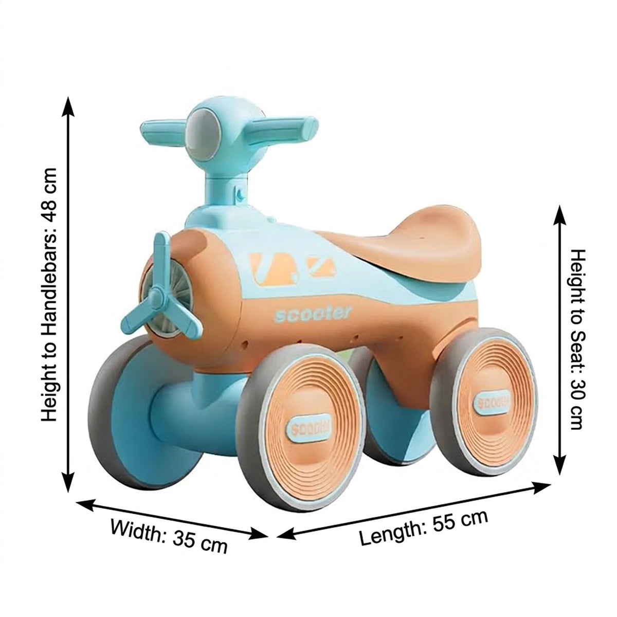 Kids Balance Scooter Blue & Orange