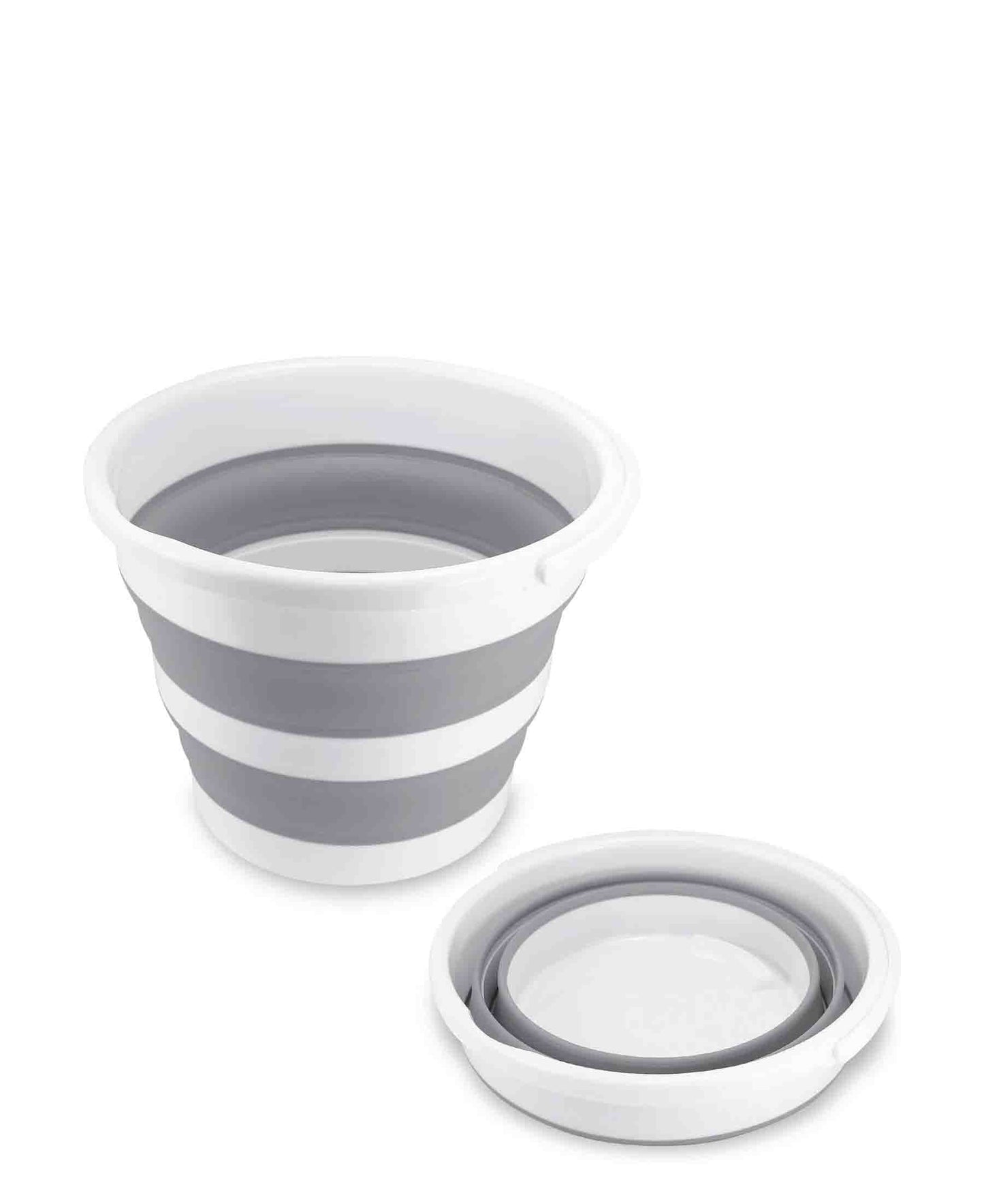 Kitchen Life Collapsible 10Lt Bucket - White & Grey