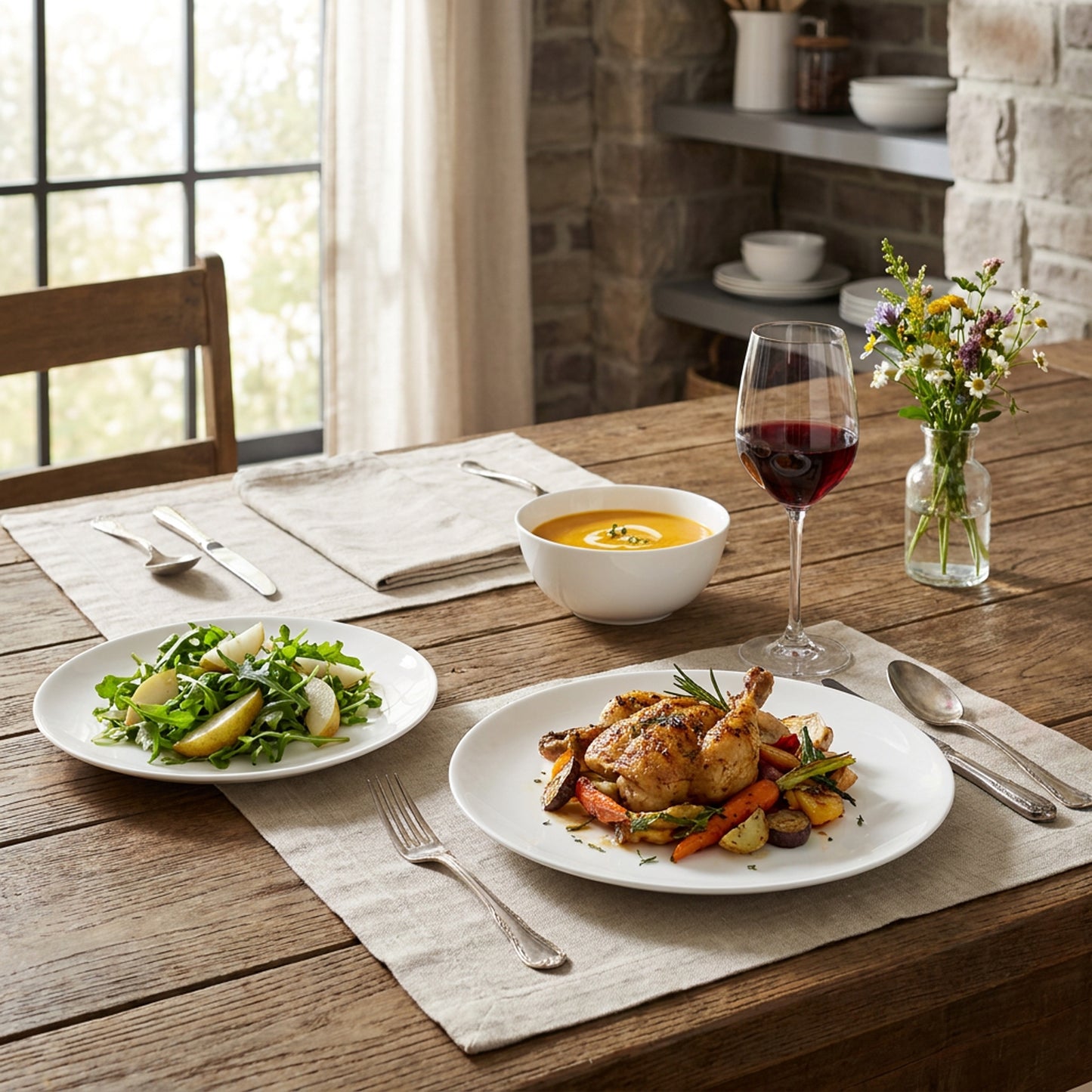 La Opala Cosmo 12 Piece Dinner Set White