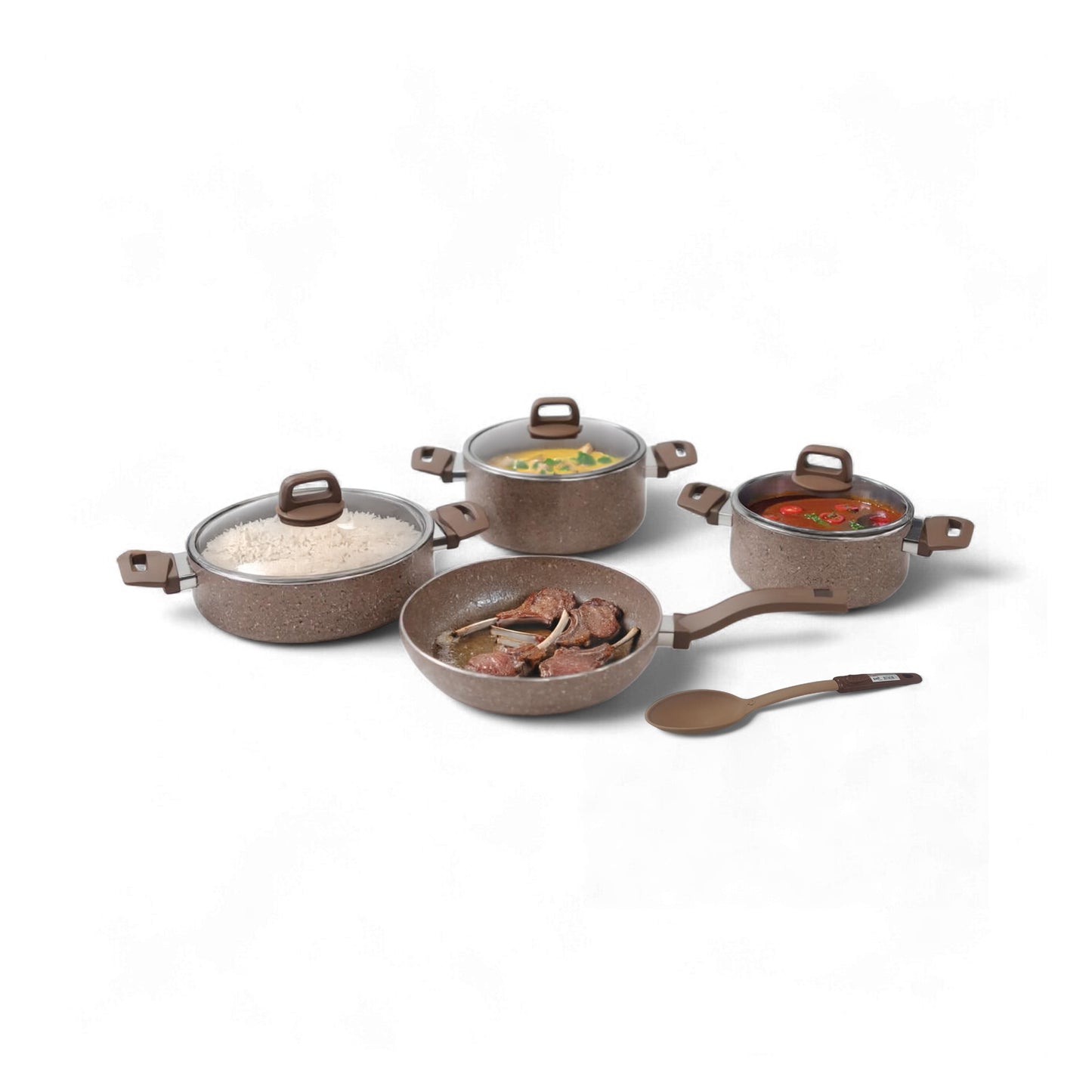 Leydi 7 Piece Pot Set Beige