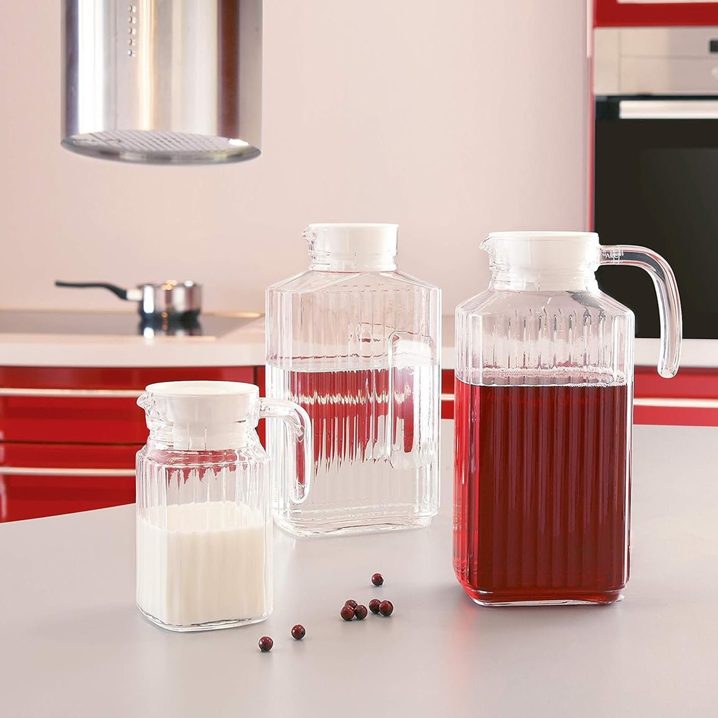 Luminarc Quadro 2Lt Pitcher with Lid Clear