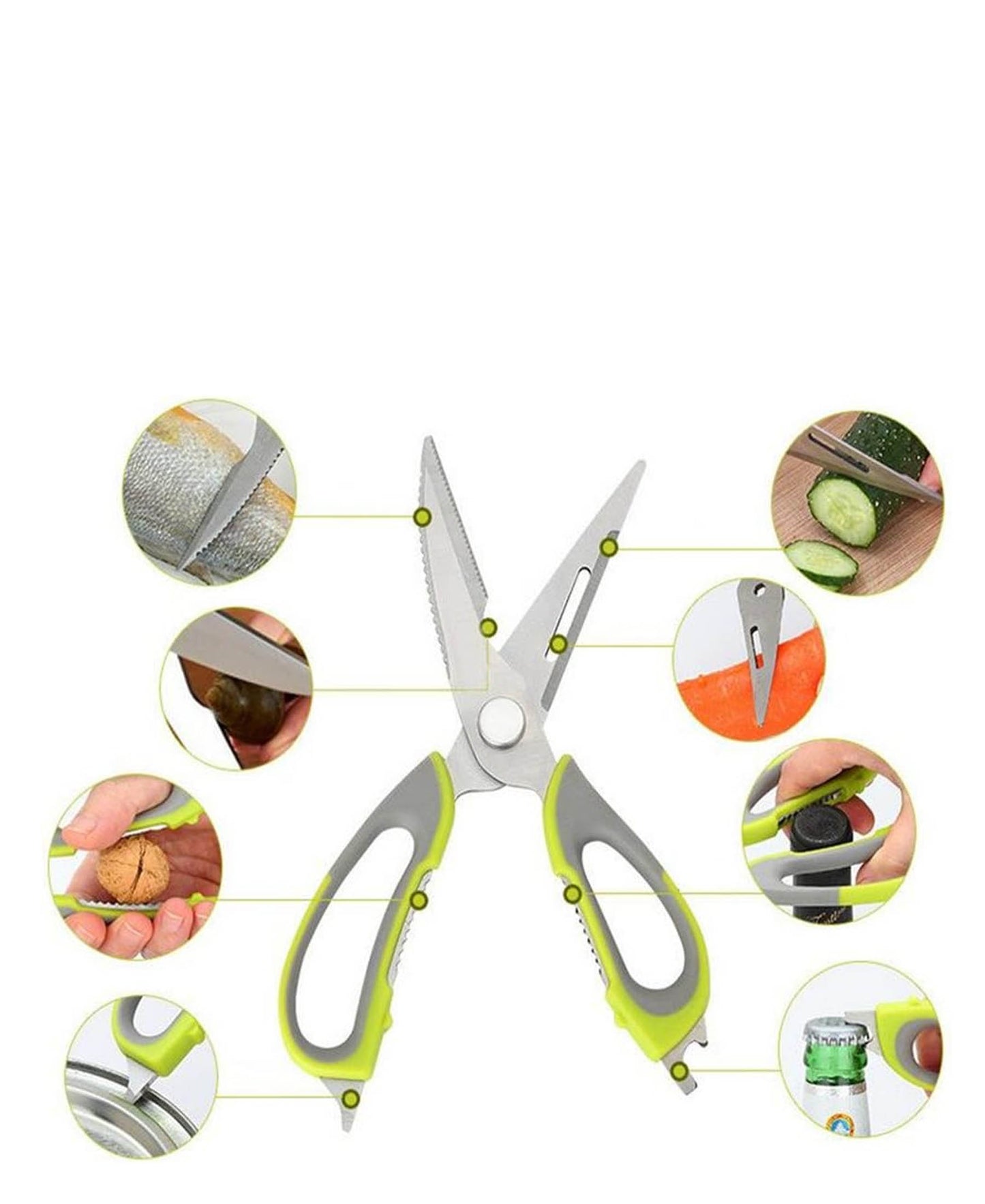 Kitchen Life Multipurpose Kitchen Scissors - Lime