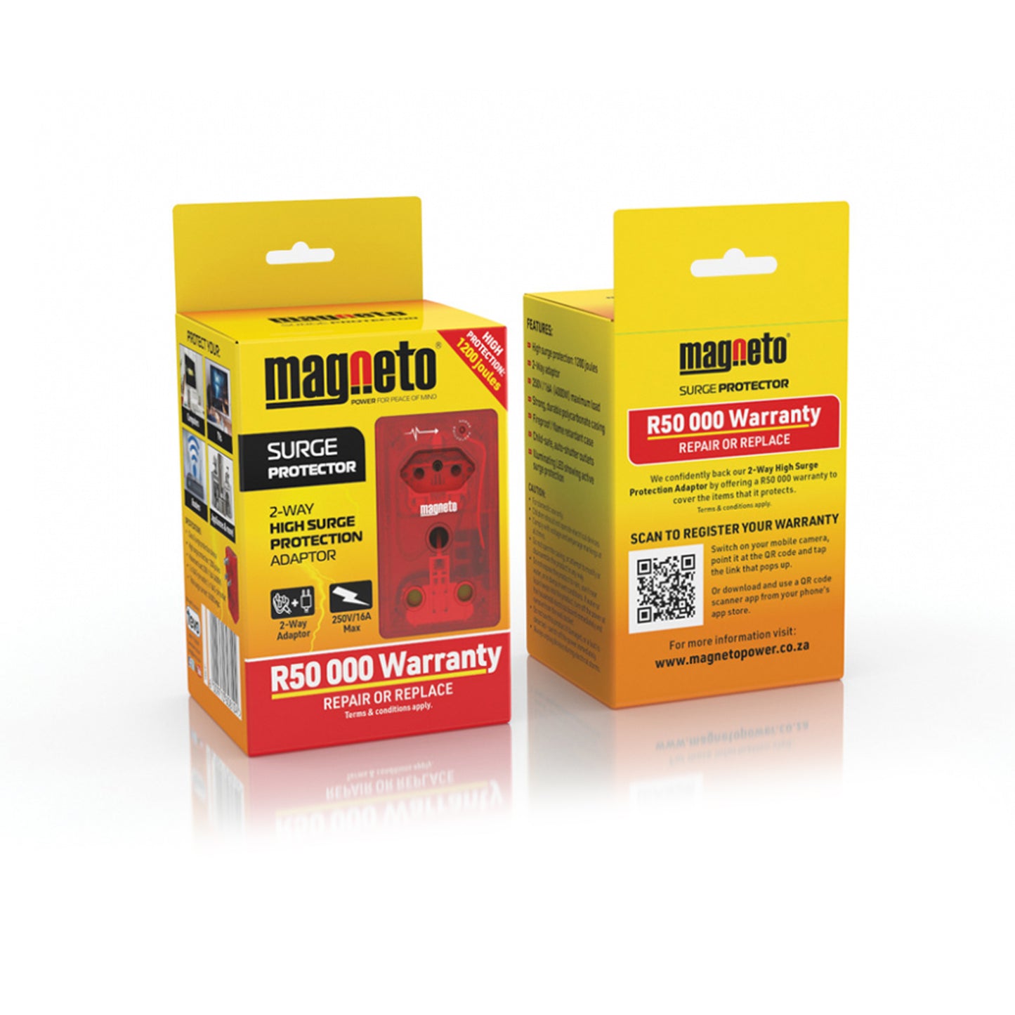 Magneto 2-Way High Surge Adaptor Red