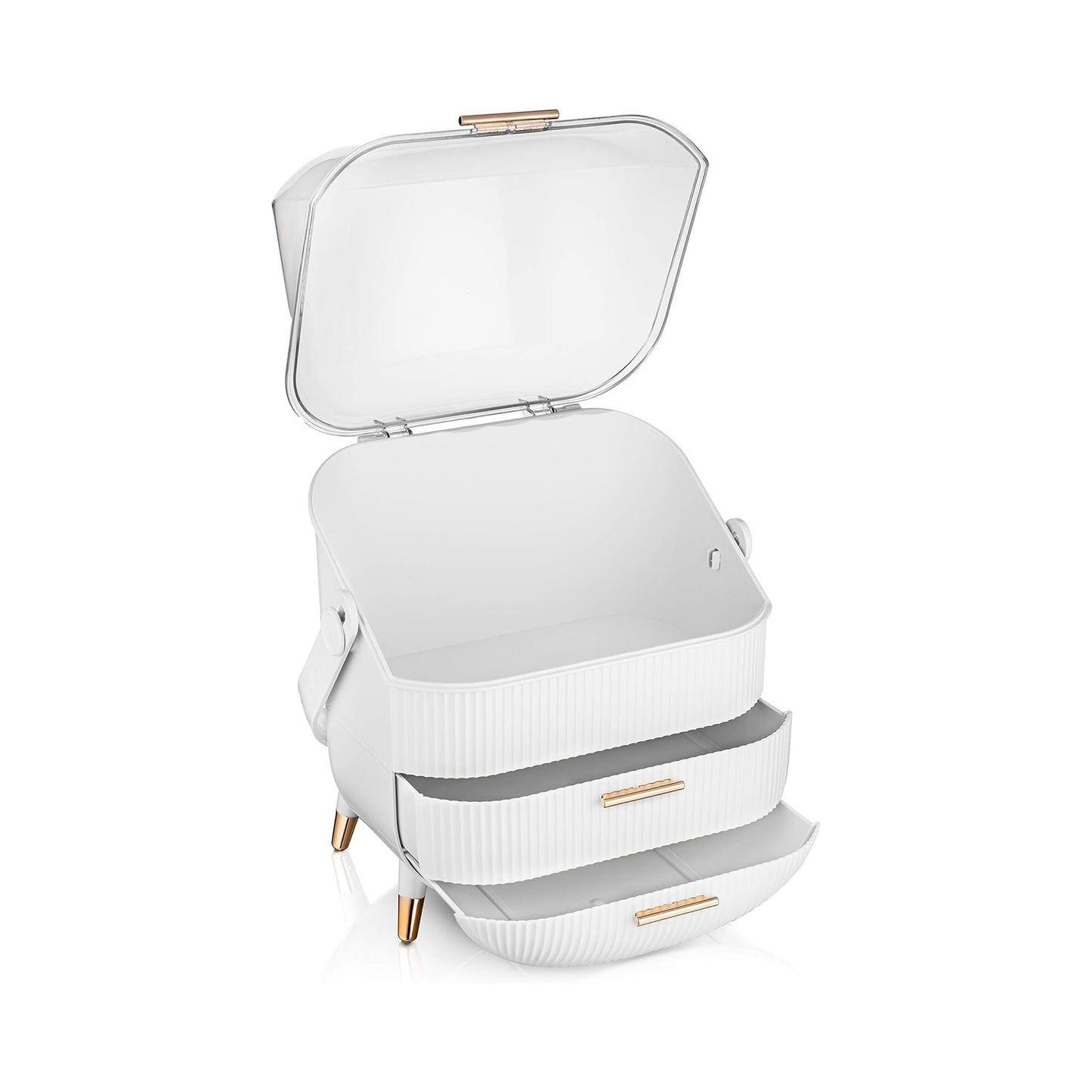 Antalya Cosmetic Organiser with 2 Drawers White