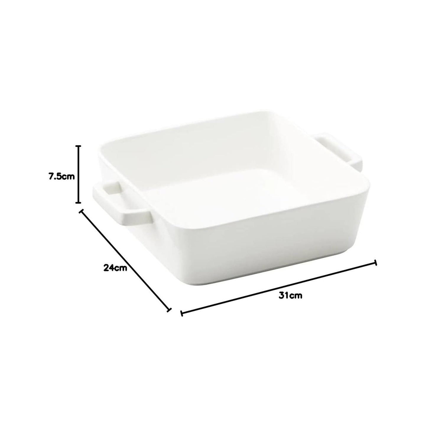 Maxwell & Williams Epicurious 24cm Square Baker White