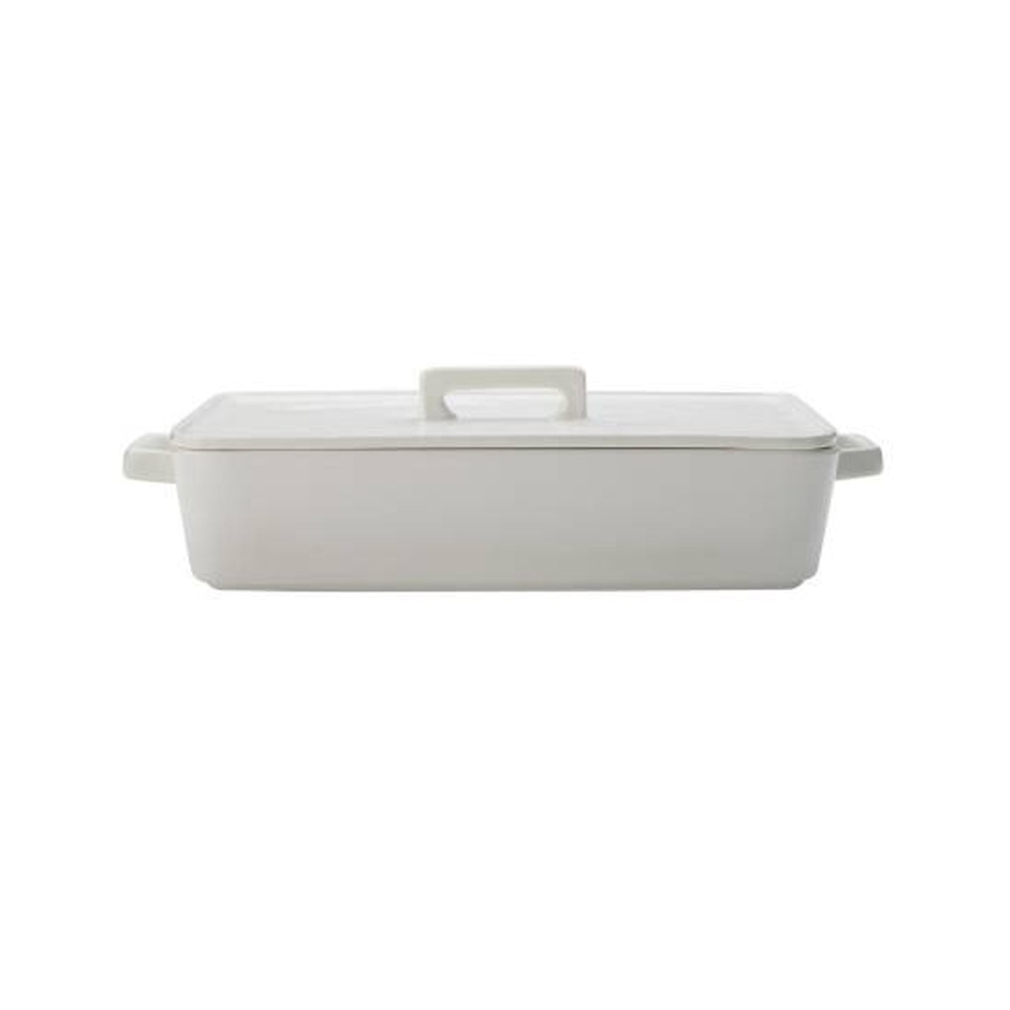 Maxwell & Williams Epicurious 32cm Rectangular Baker with Lid White