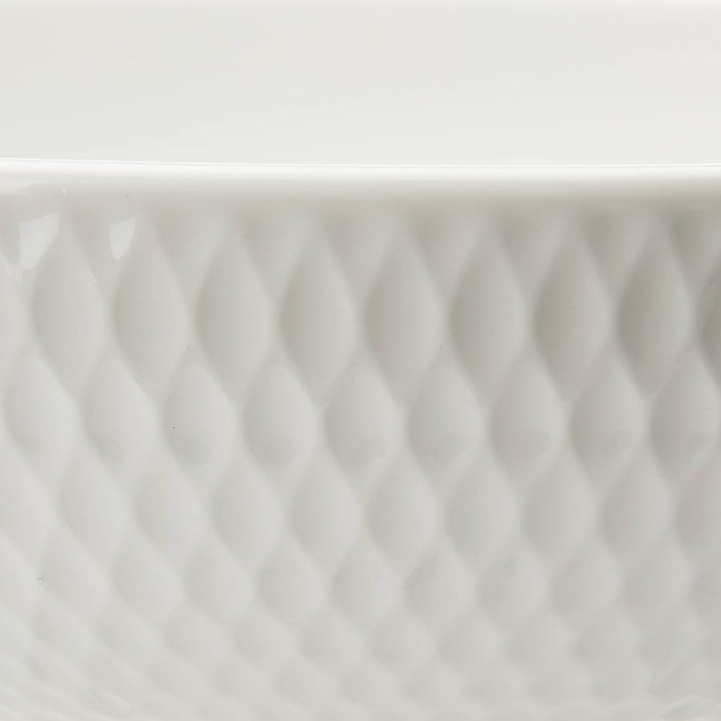 Maxwell & Williams White Basics 25cm Diamonds Round Serving Bowl White