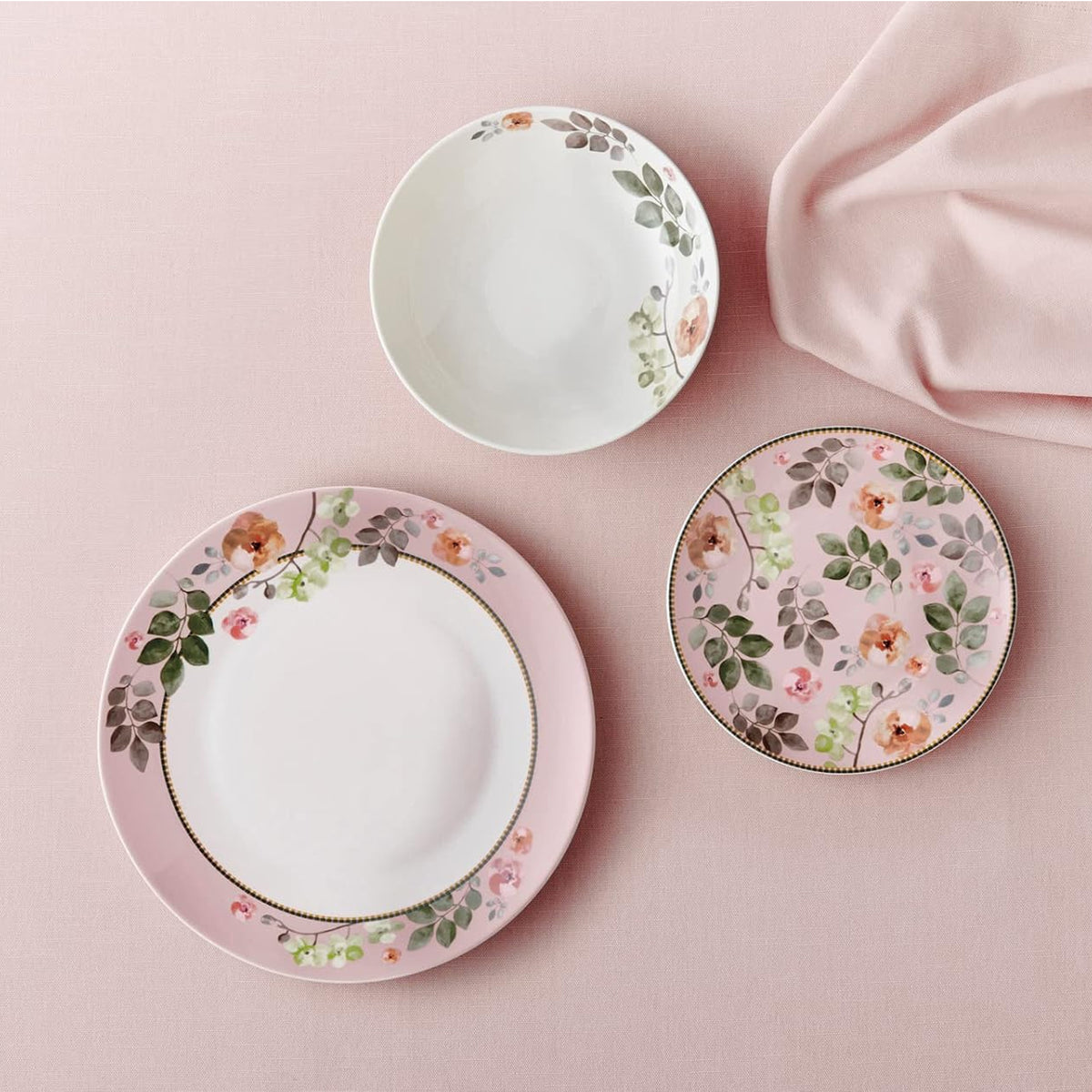 Maxwell & Williams Arcadia Coupe 12 Piece Dinner Set Pink
