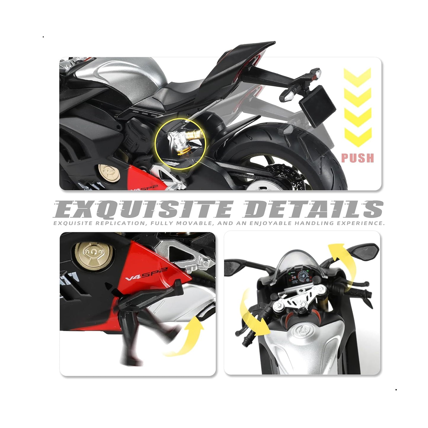 Die-Cast Motorcycle Model Black