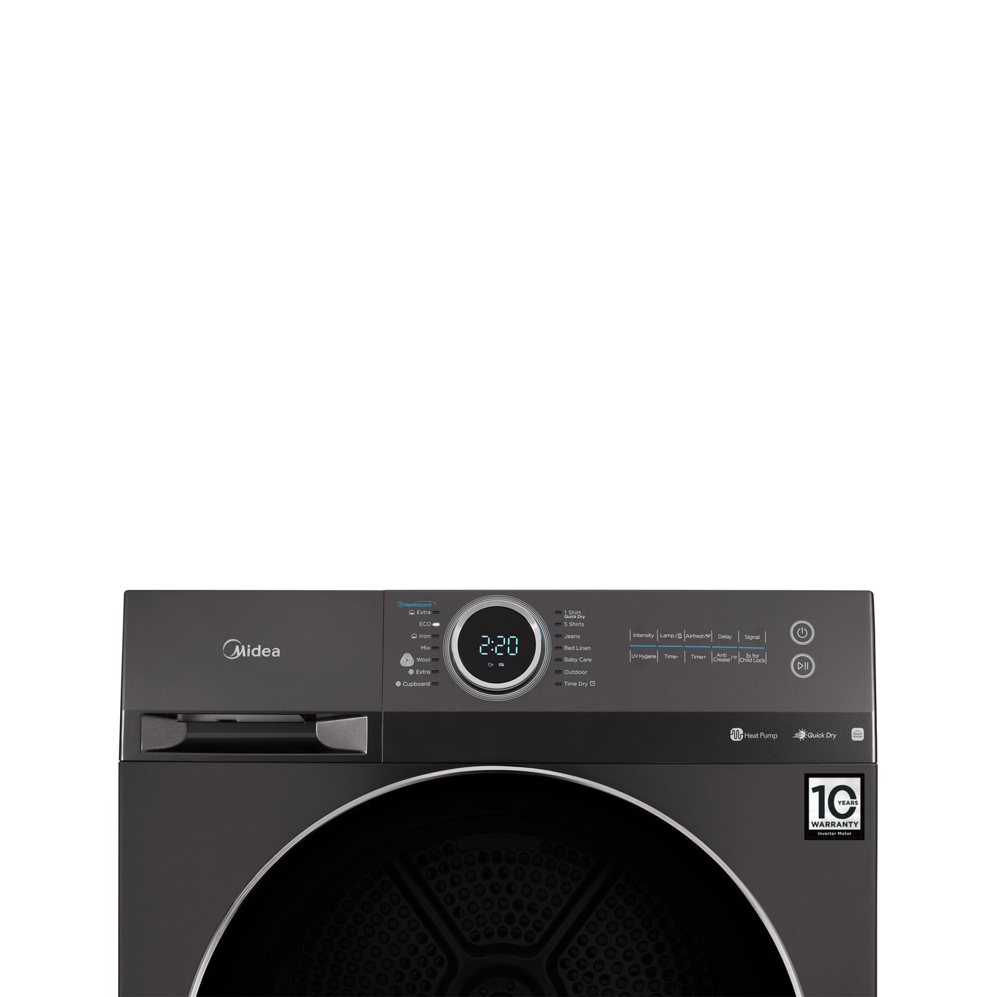 Midea 8kg Heat Pump Tumble Dryer with WiFi Titanium