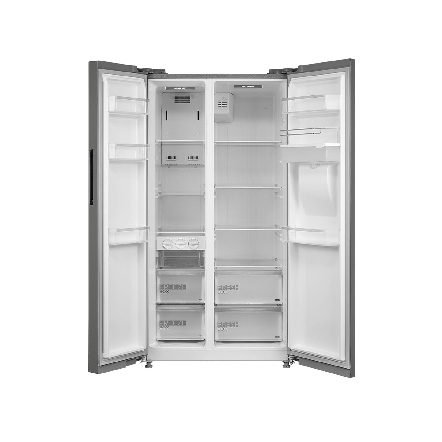 Midea 513L Inverter Side by Side Refrigerator Stainless Steel