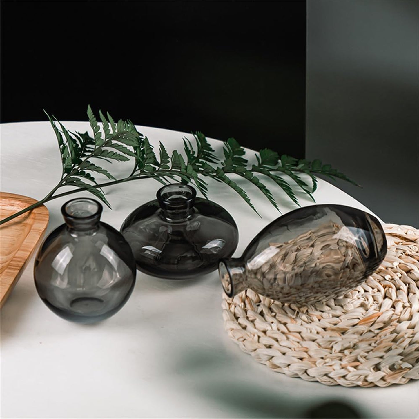 Urban Decor 3 Piece Bud Vase Set Grey