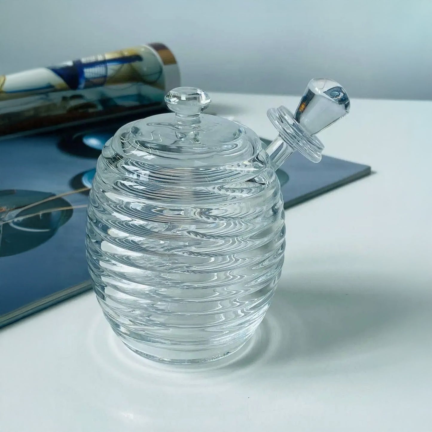 Kitchen Life 226ml Honey Pot with Lid Clear