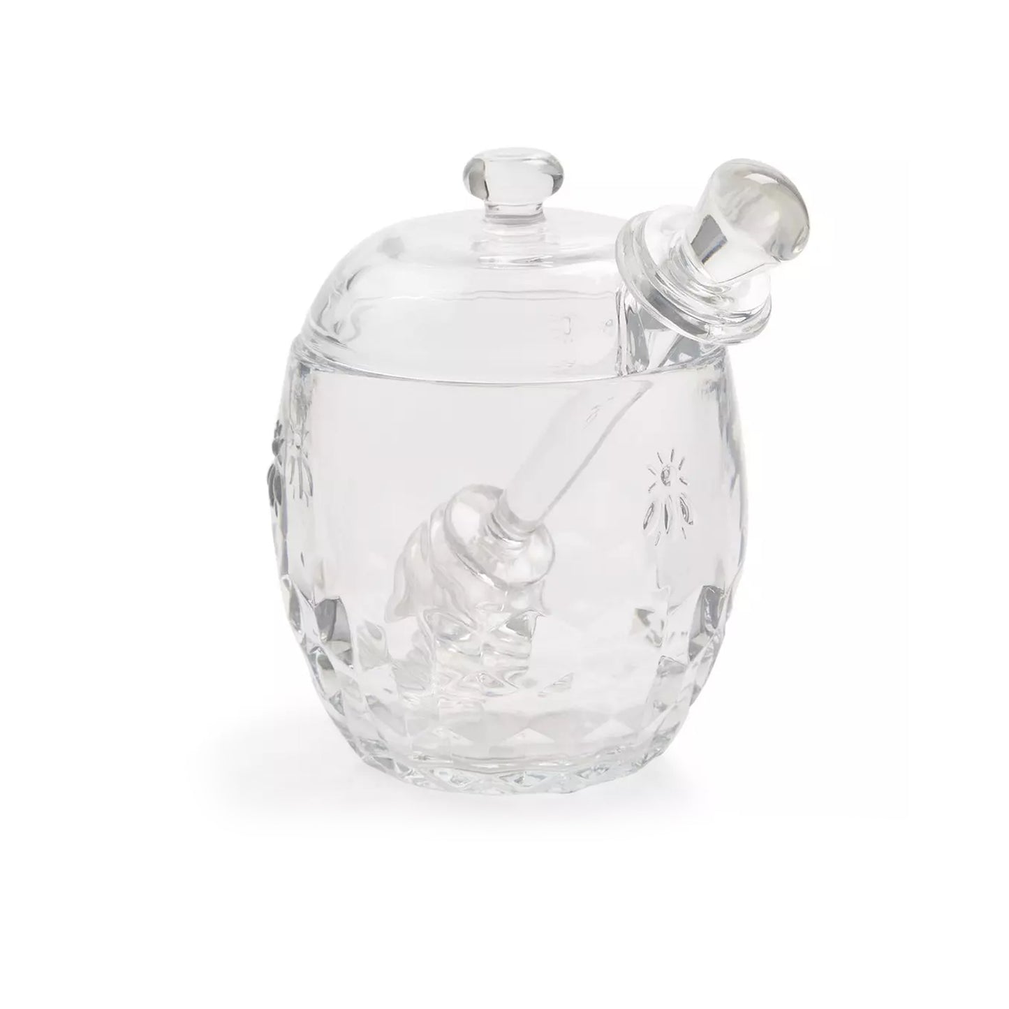 Kitchen Life 220ml Honey Pot with Lid Clear
