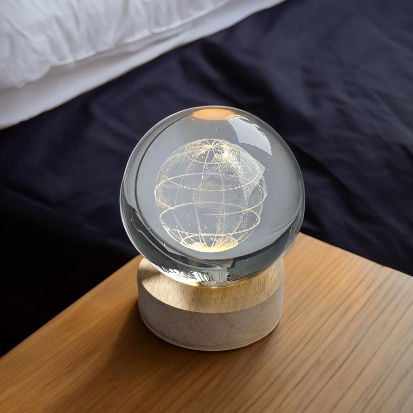 Urban Decor Globe LED Decor Ball on Stand Clear