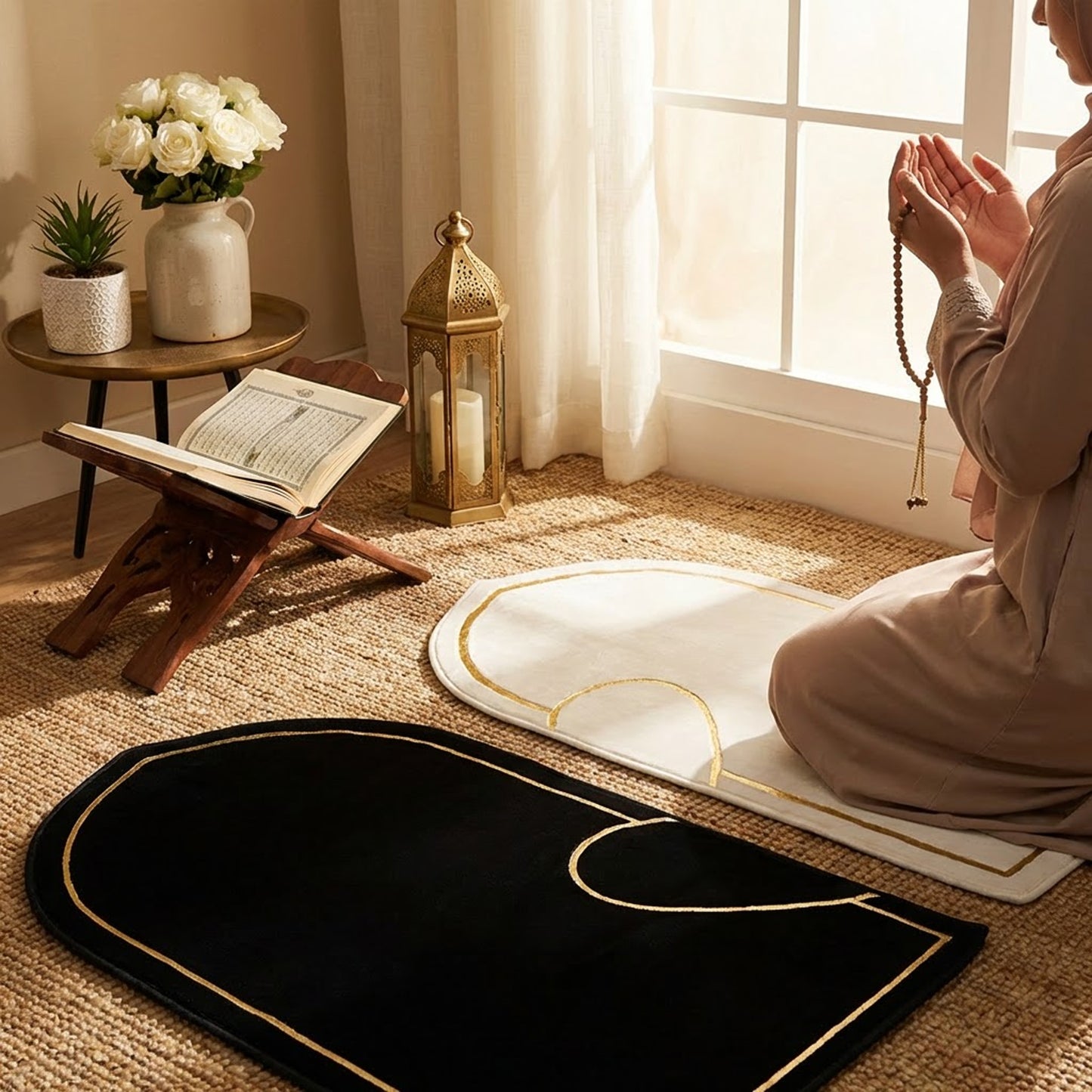 Couples Musallah Set Black & White