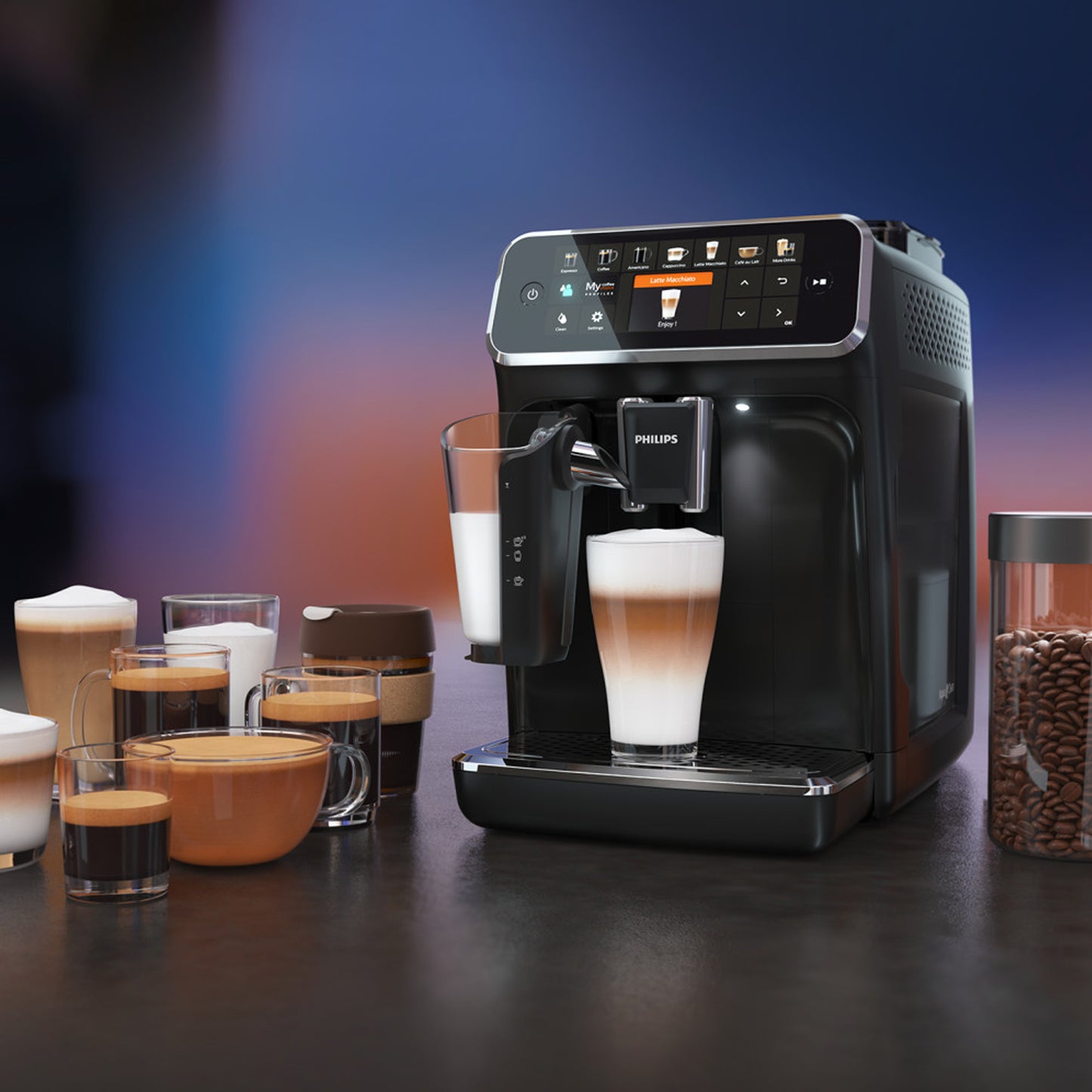 Philips 5400 Series Fully Automatic Coffee Machine Black