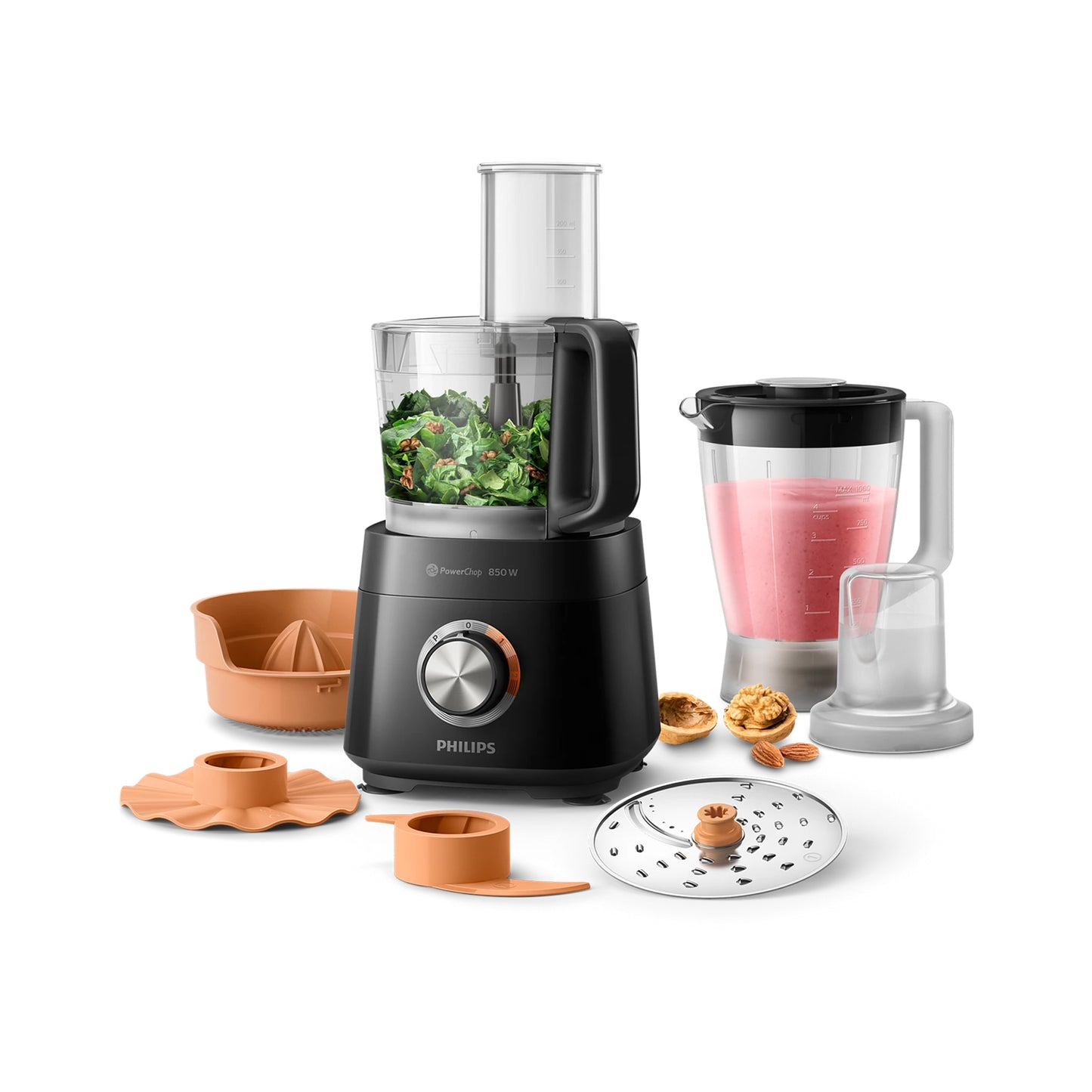 Philips Viva Collection Compact Food Processor Black