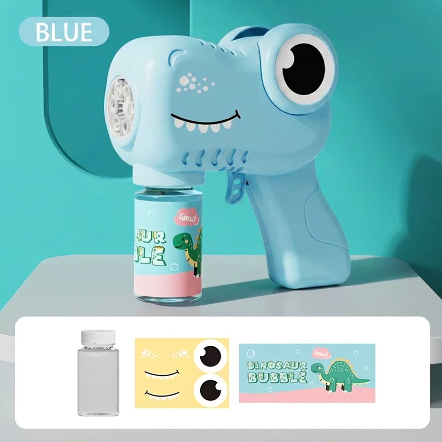 Dinosaur Portable Bubble Machine Blue