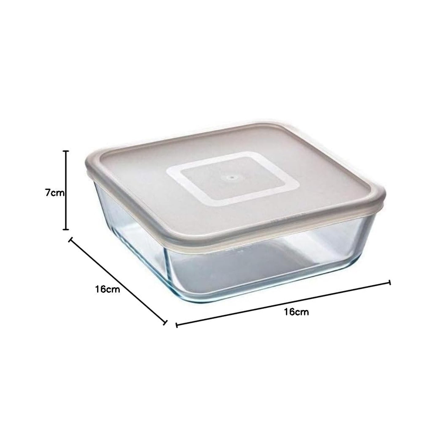 Pyrex 850ml Cook & Freeze Square Dish With Lid Clear