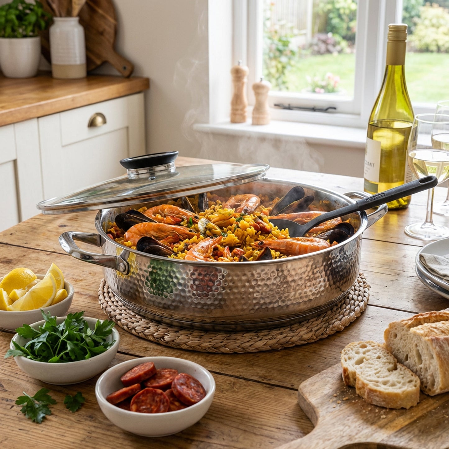 Rolux 40 x 10.5cm Hammered Pot Silver