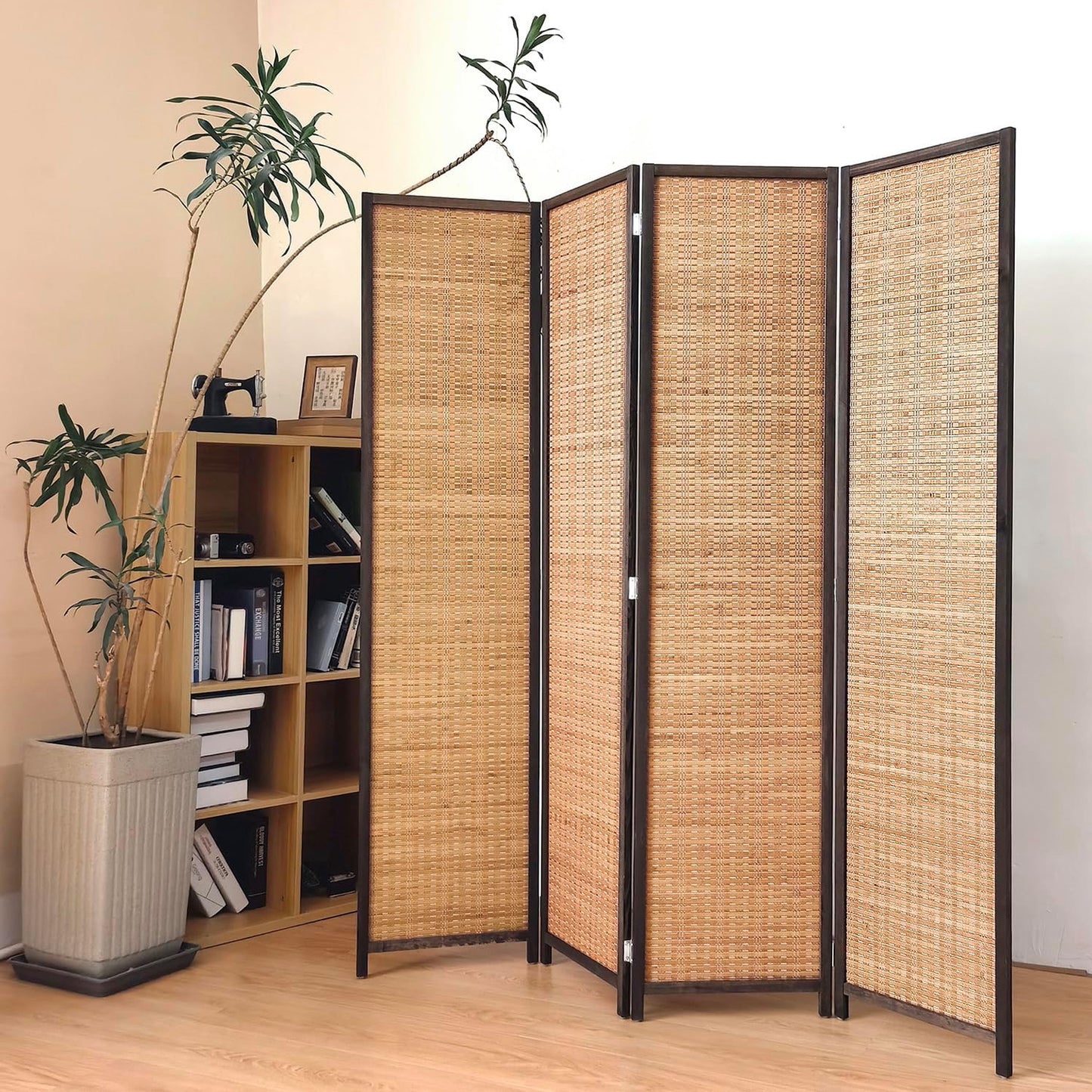 Wooden Room Divider Brown