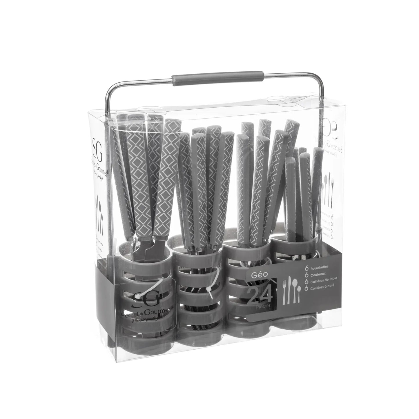Secret de Gourmet 24 Piece Cutlery Set Grey