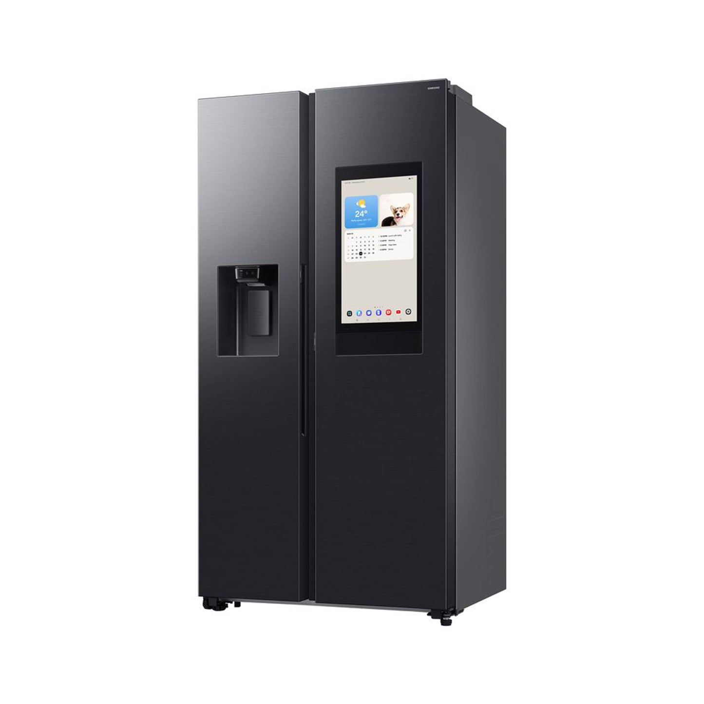 Samsung 594L AI Family Hub Side By Side Fridge with Water Dispenser Dark Grey