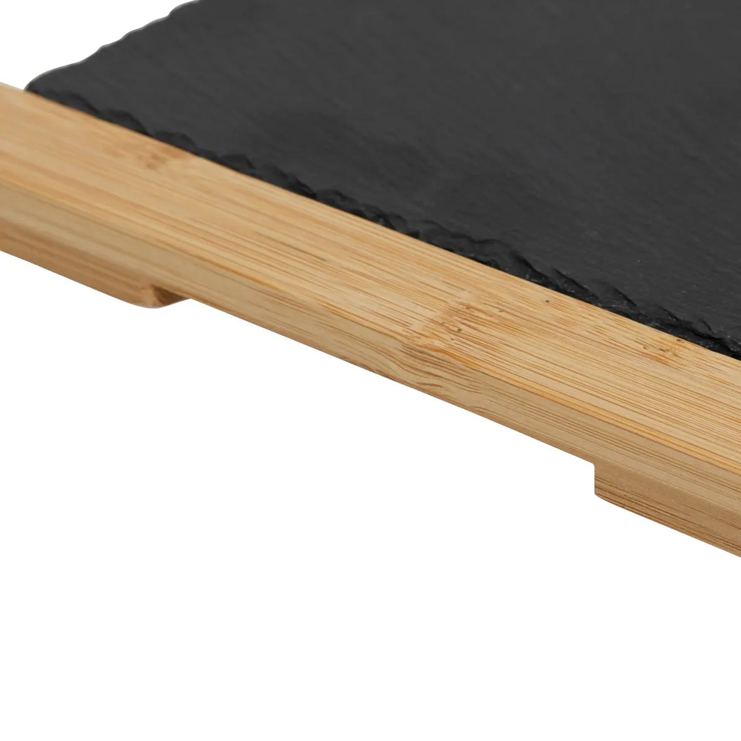 Secret de Gourmet 45 x 30cm Bamboo Slate Plate Black