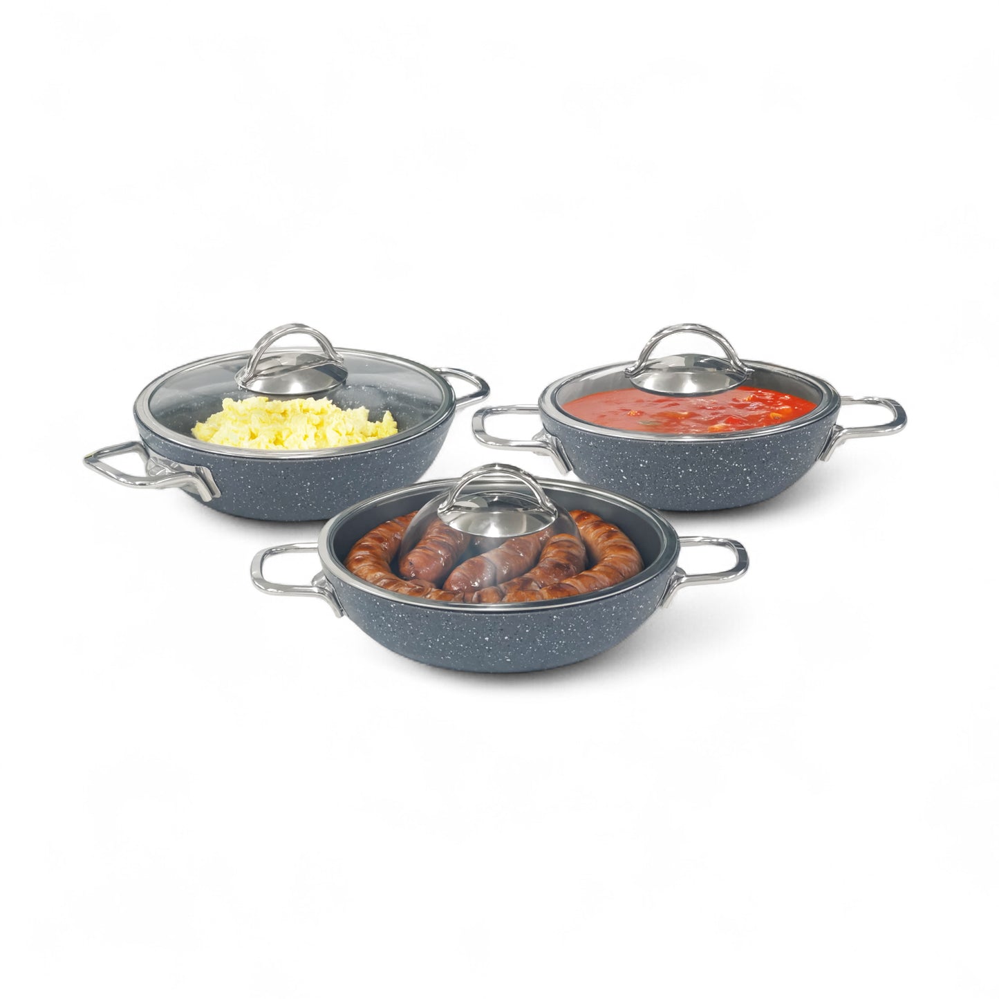 Leydi 6 Piece Egg Pan Set Grey