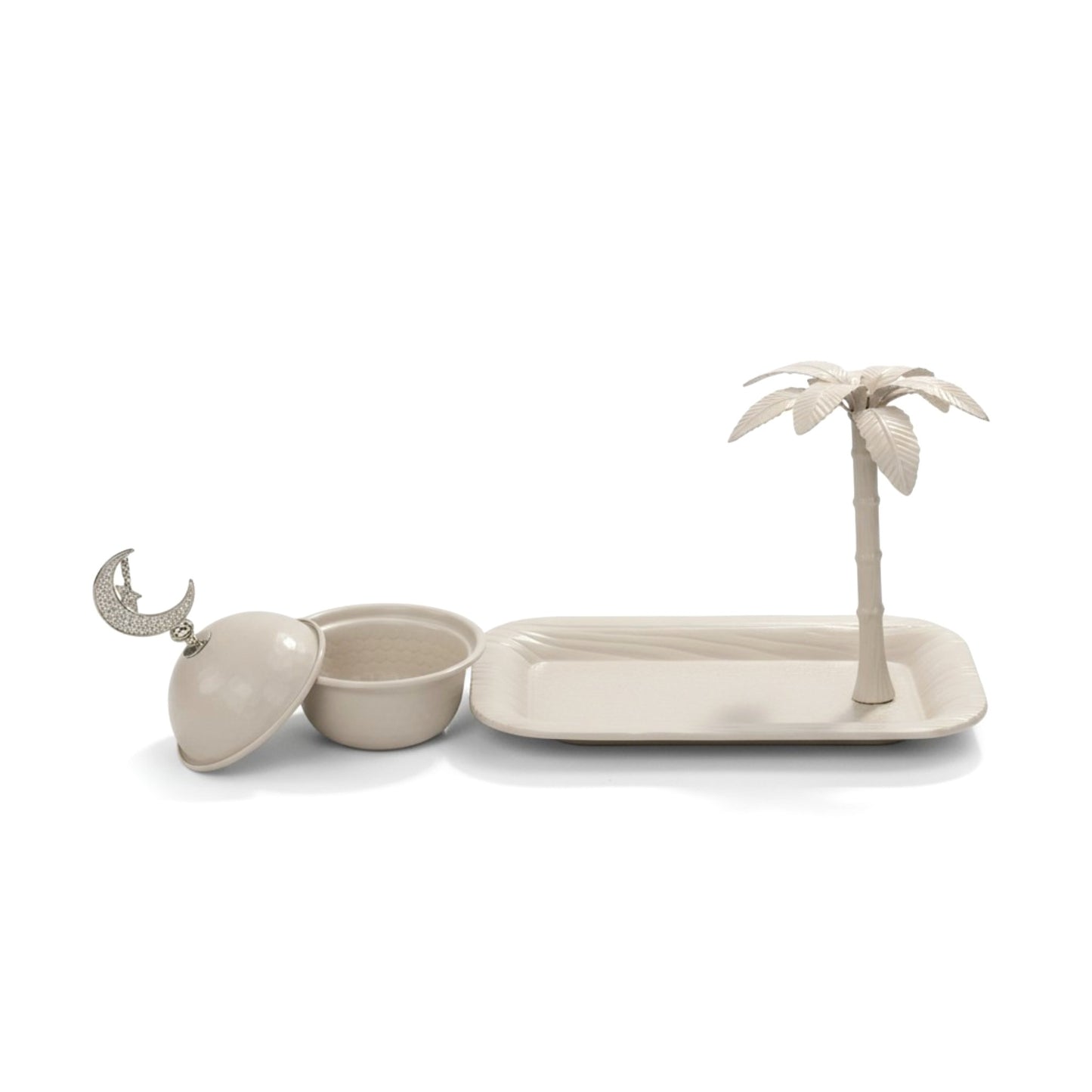 Small Ramadan-themed Date Serving Set Beige