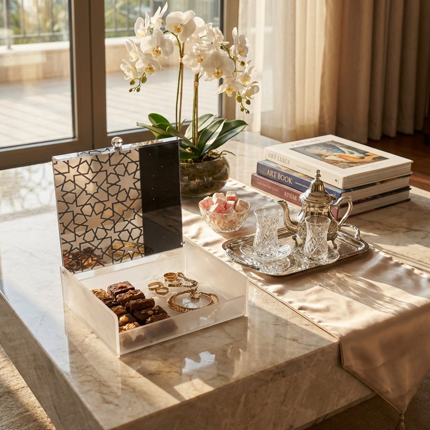 Square Acrylic Box Black