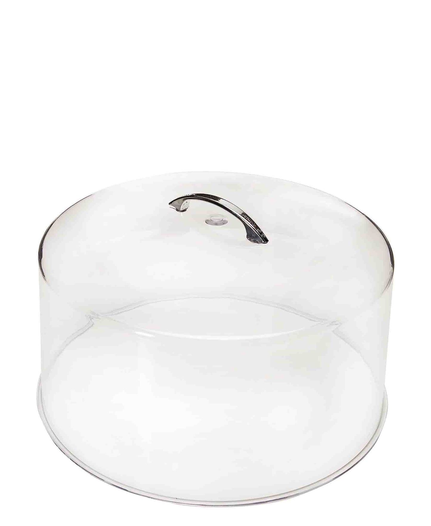 Steel King Cake Cover With S/S Handle - Silver