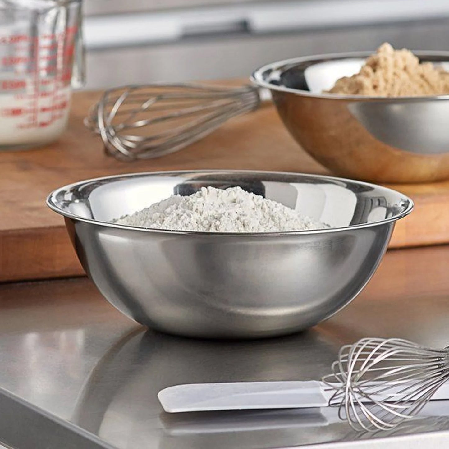 Steel King 1Lt Round Bowl Silver