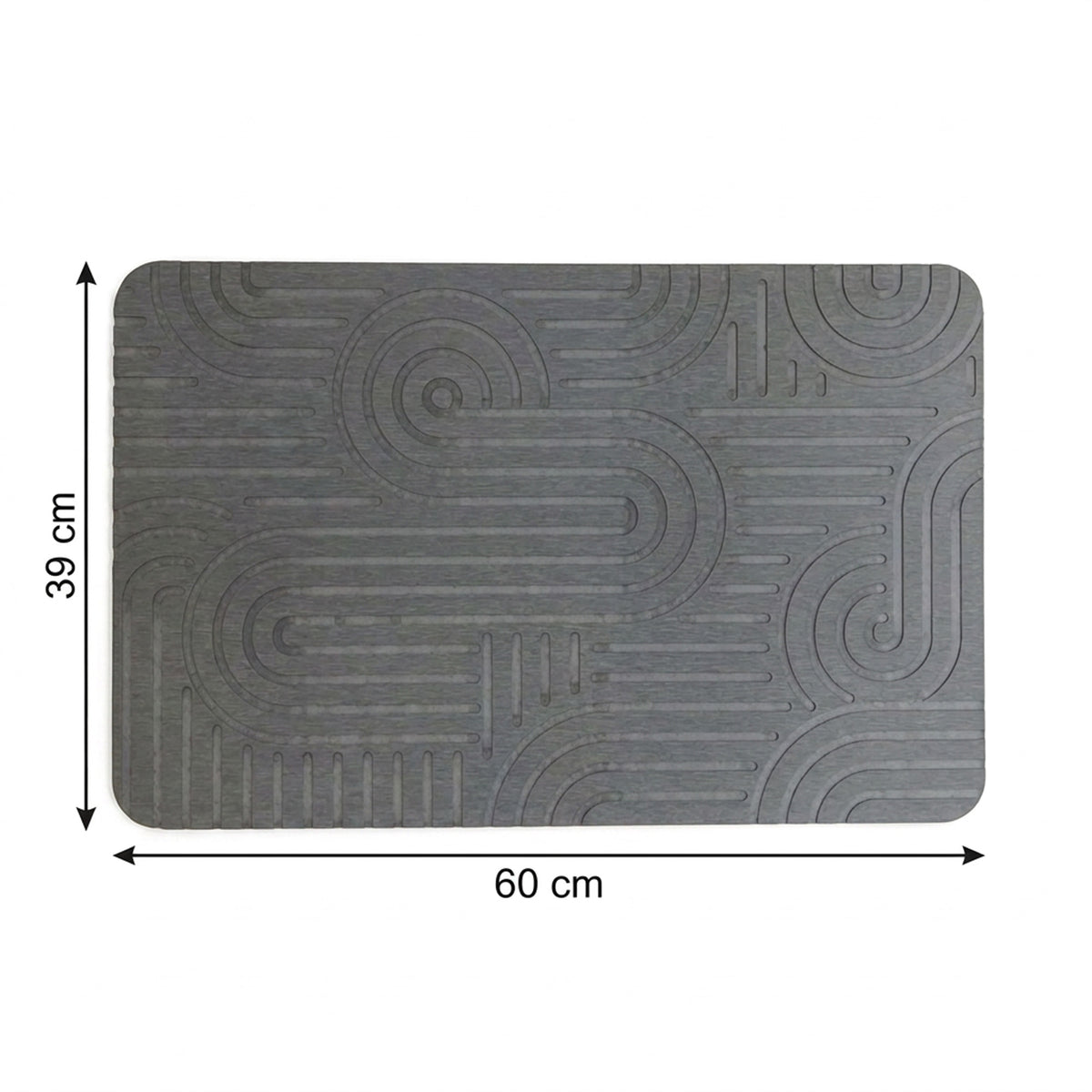 TC Bathroom Mat 39 x 60cm Arch - Medium Grey