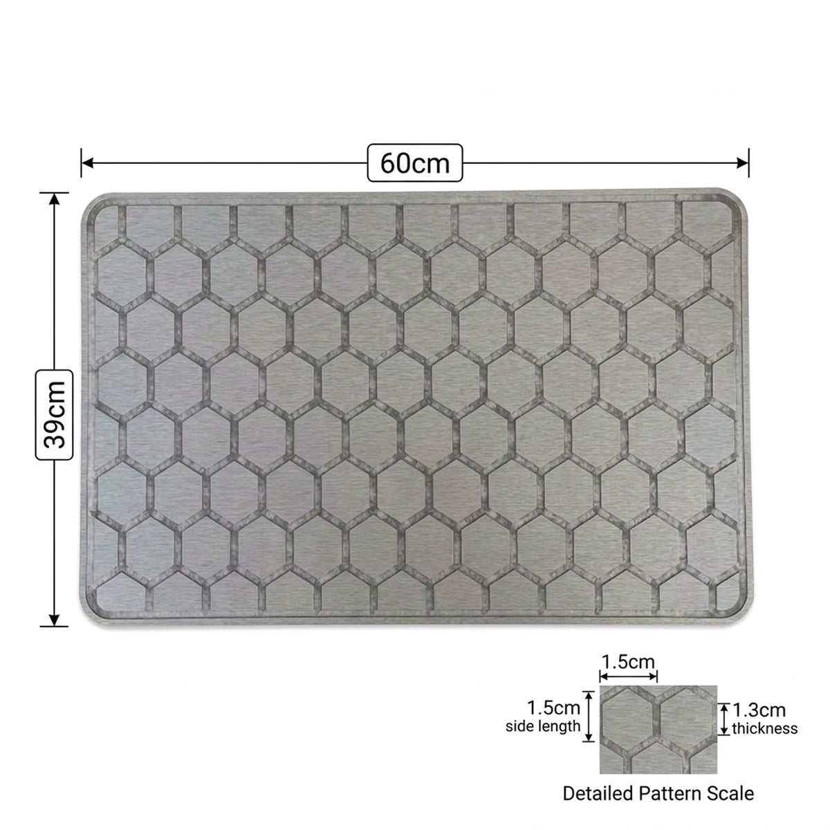 TC Bathroom Mat 39 x 60cm Paved - Medium Grey